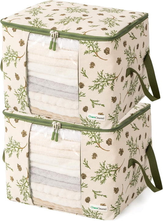 Canvas Storage Bags 2 Pack (Mistletoe Bag 2 Pack)