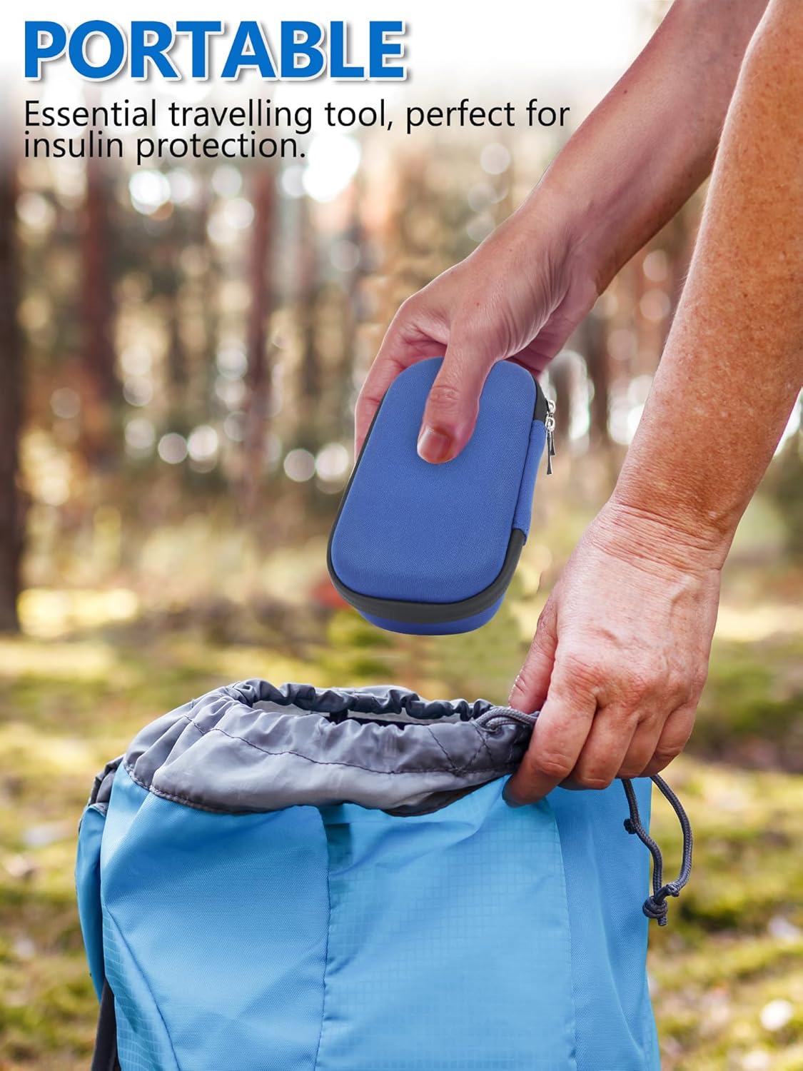 YOUSHARES Insulin Fridge Holder Storage Case Organizer, Insulin Vial Organizer Bag Fits Standard 10ml U-100 Vials, Built-in Aluminium Foil | Safe and Reliable Bottle Protector