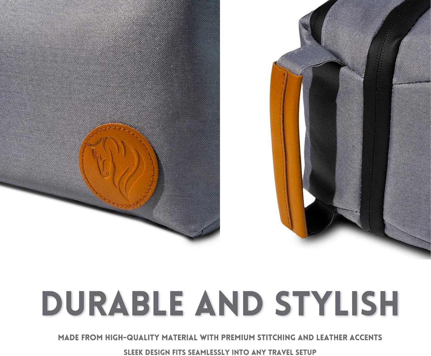 Large Electronics Organizer and Tech Travel Bag – Premium Portable Case for Cables, Chargers, Cords, and Accessories – Ideal pouch for your Travel Essentials and Commuting needs (Grey)