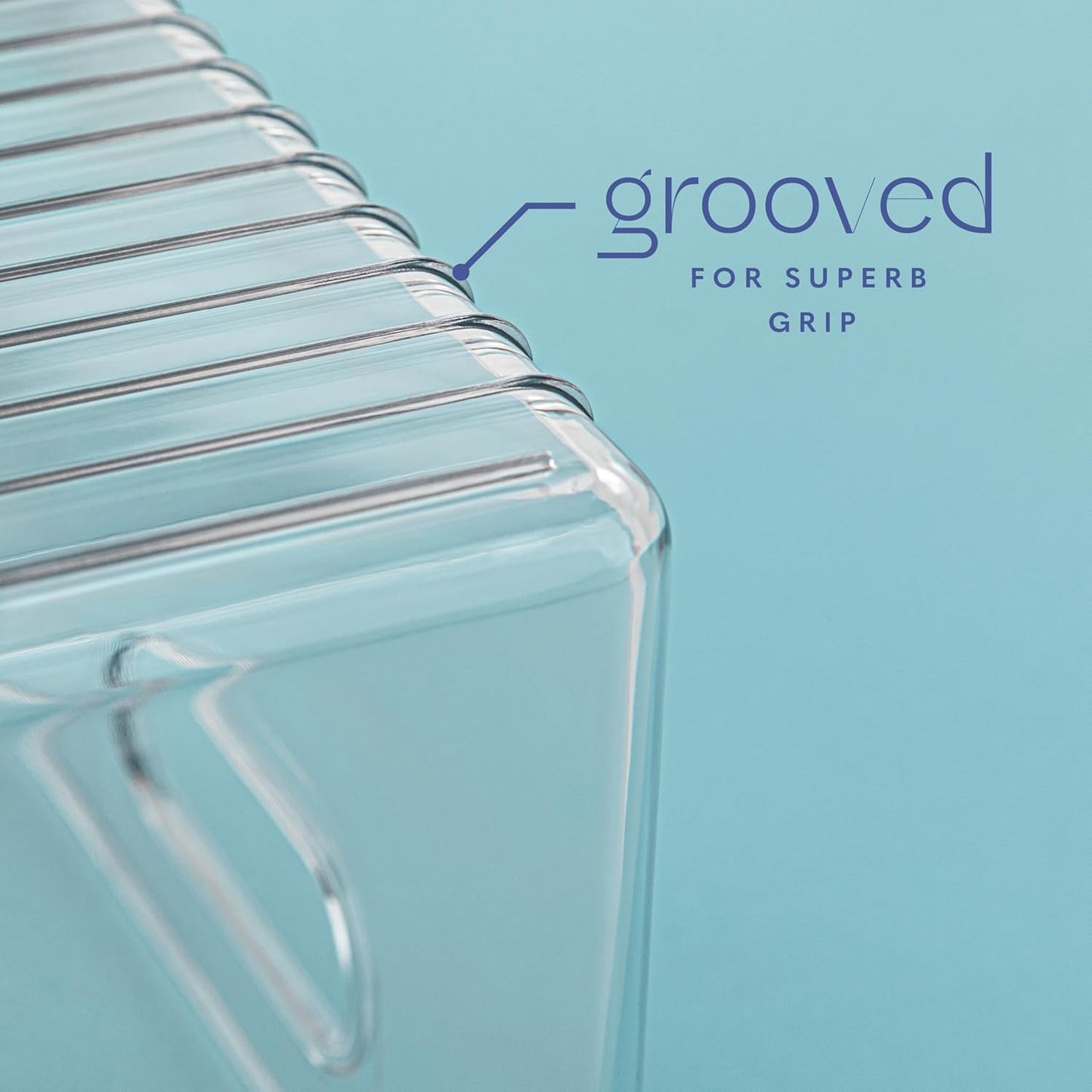 primebox Plastic Food Storage 6 Pack Clear Container Bin with Handles for Organizing Kitchen, Pantry, Refrigerator, Freezer, Pantry, Cabinet, Closet, Bathroom. 14”x4”x4”