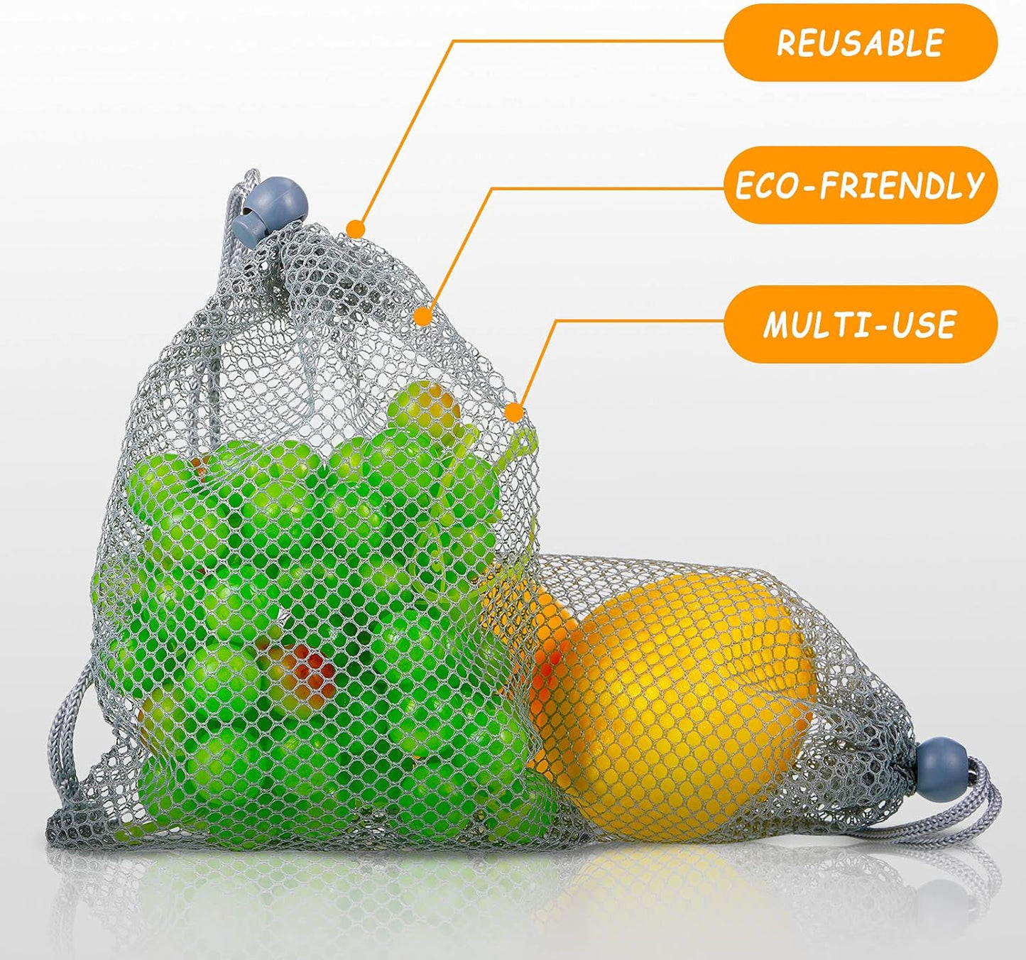 TecUnite 10 Pcs Mesh Bags Drawstring Laundry Bags Large Nylon Mesh Gift Dishwasher Bag with Sliding Drawstring for Kitchen Jewelry Gifts Wedding Favor Home(5.5 x 7.5 Inch,Gray)