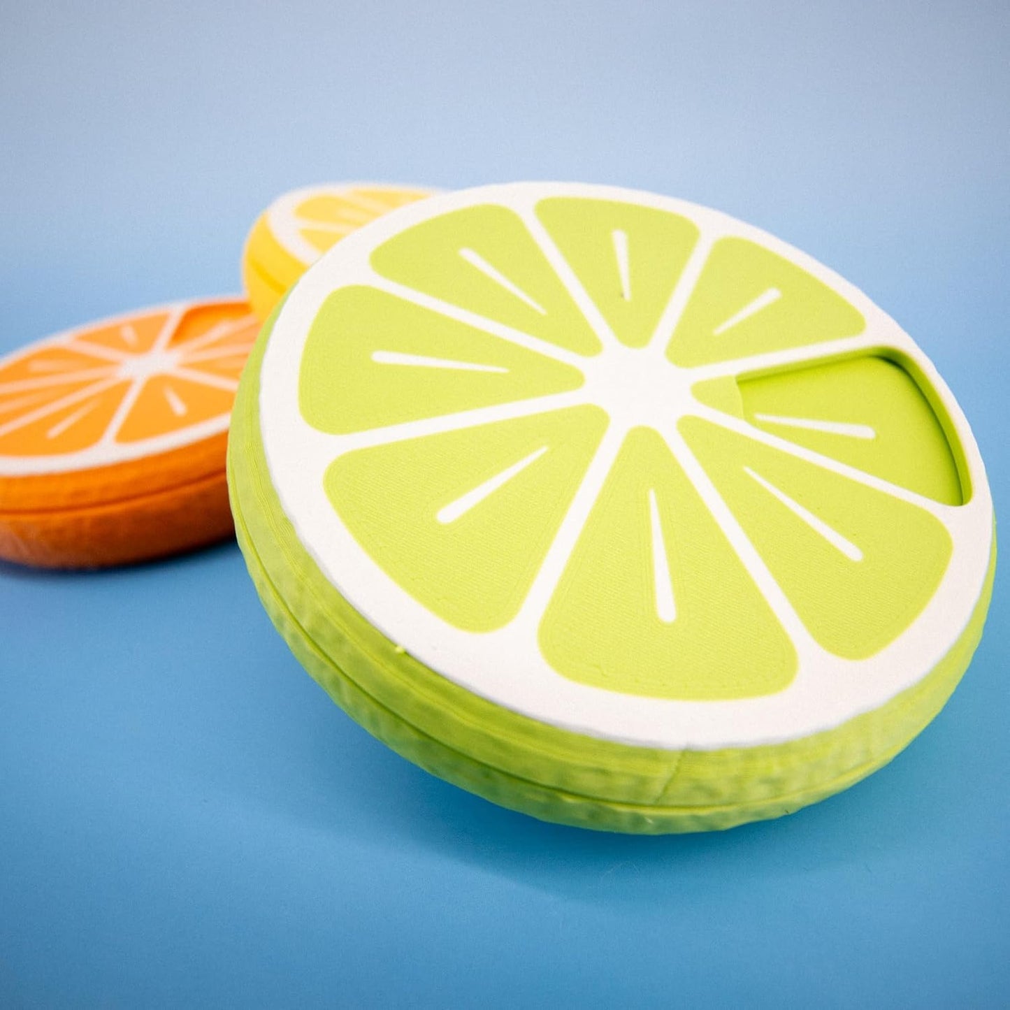 Pill Organizer 7 Day Large Citrus Box – Weekly Pill Organizer for Vitamins & Medicine, Cool Travel Pill Case, Portable 7-Day Pill Box (Yellow)