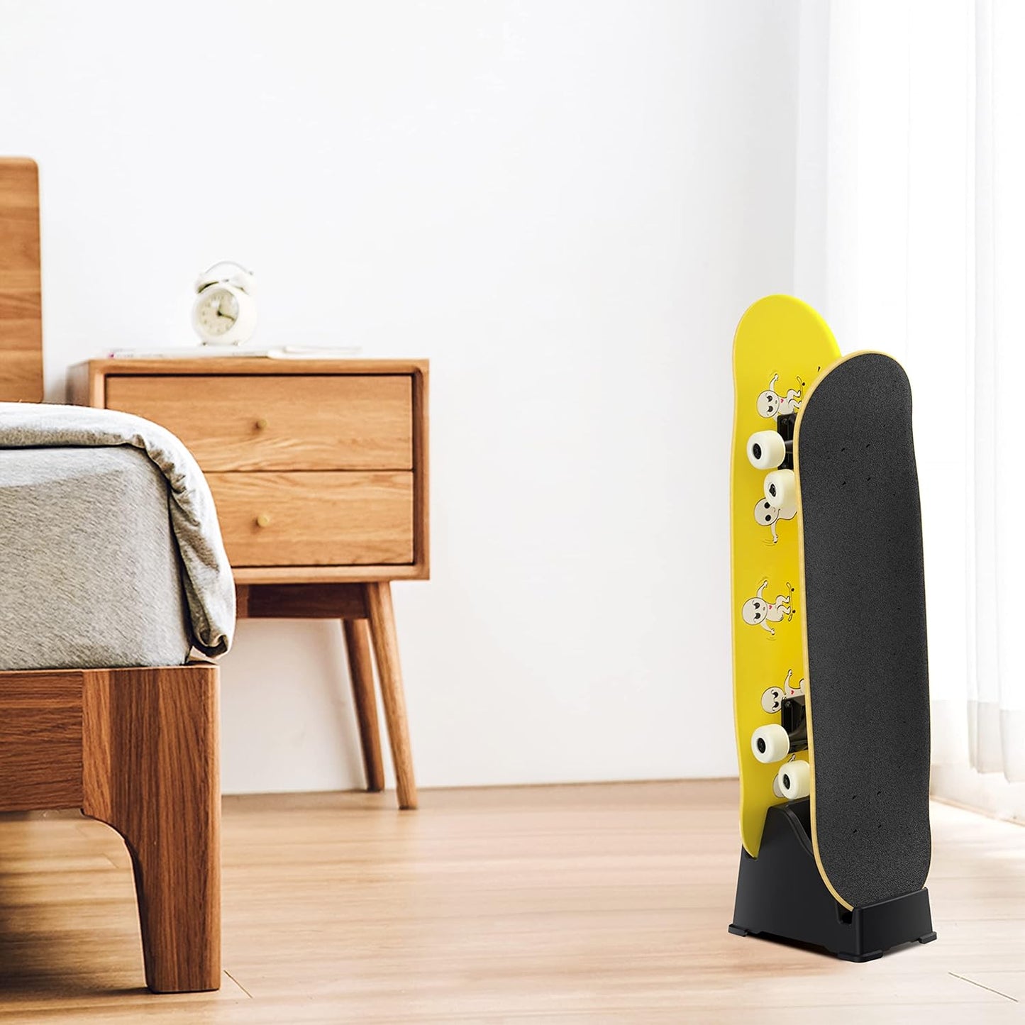 Hikeen Skateboard Holder Stand - Organize & Display Up to 2 Skateboards
