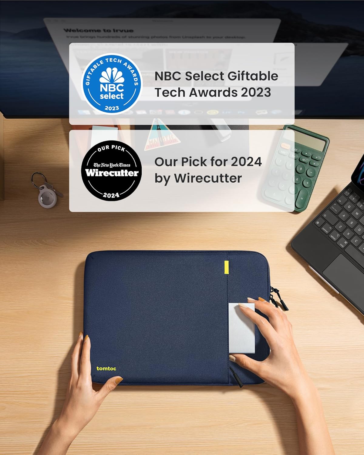 tomtoc 360° Protective Tablet Sleeve for iPad Pro 11-inch (M5/M4/4th/3rd/2nd/1st Gen) 2025, iPad Air 11-inch (M3/M2) with Magic Keyboard/Smart Keyboard Folio, 11 iPad, Water-Resistant Tablet Case