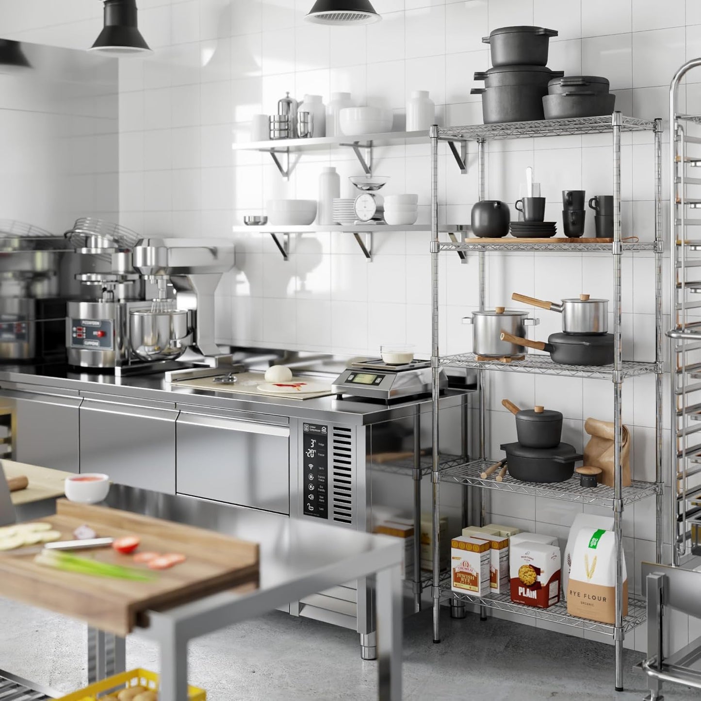 14" Deep x 30" Wide x 74" Height Wire Shelving Kit | 5-Tier | NSF Commercial Storage Rack Unit
