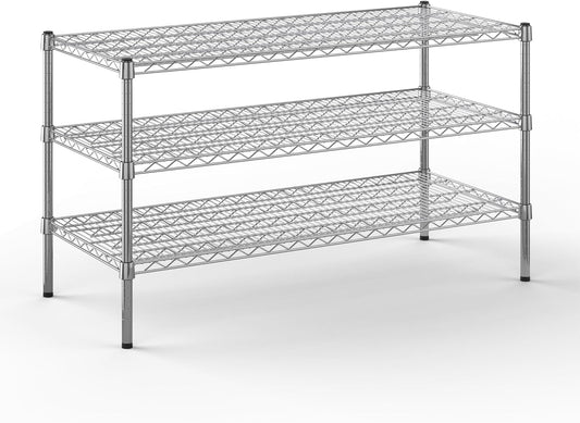 21" Deep x 48" Wide x 27" Height Wire Shelving Kit | 3-Tier | NSF Commercial Storage Rack Unit