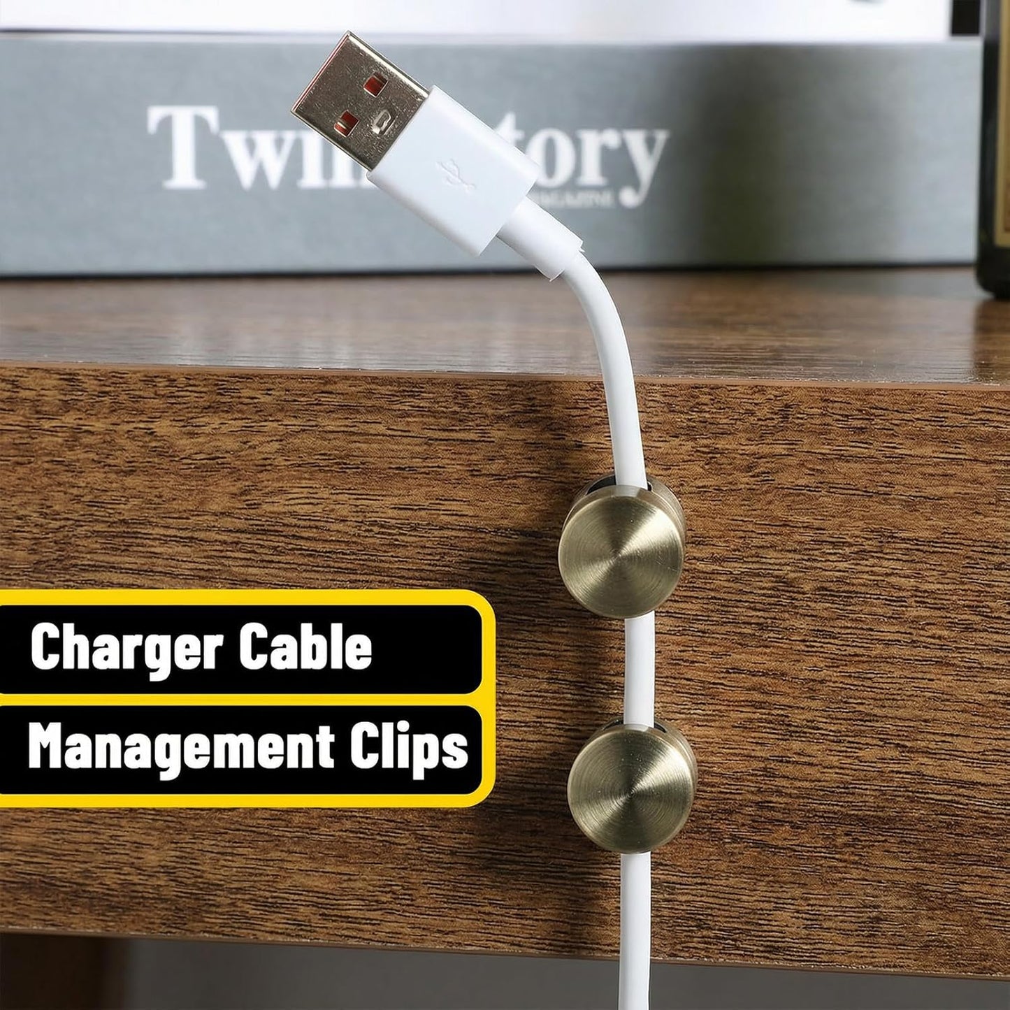 SHENLIU 3 Pcs Cable Anchors for Desk, Adhesive Charger Holders for Cords, Adjustable Cord Holder Cable Clips Cables Management Wire Organizers for Nightstand Desk Office