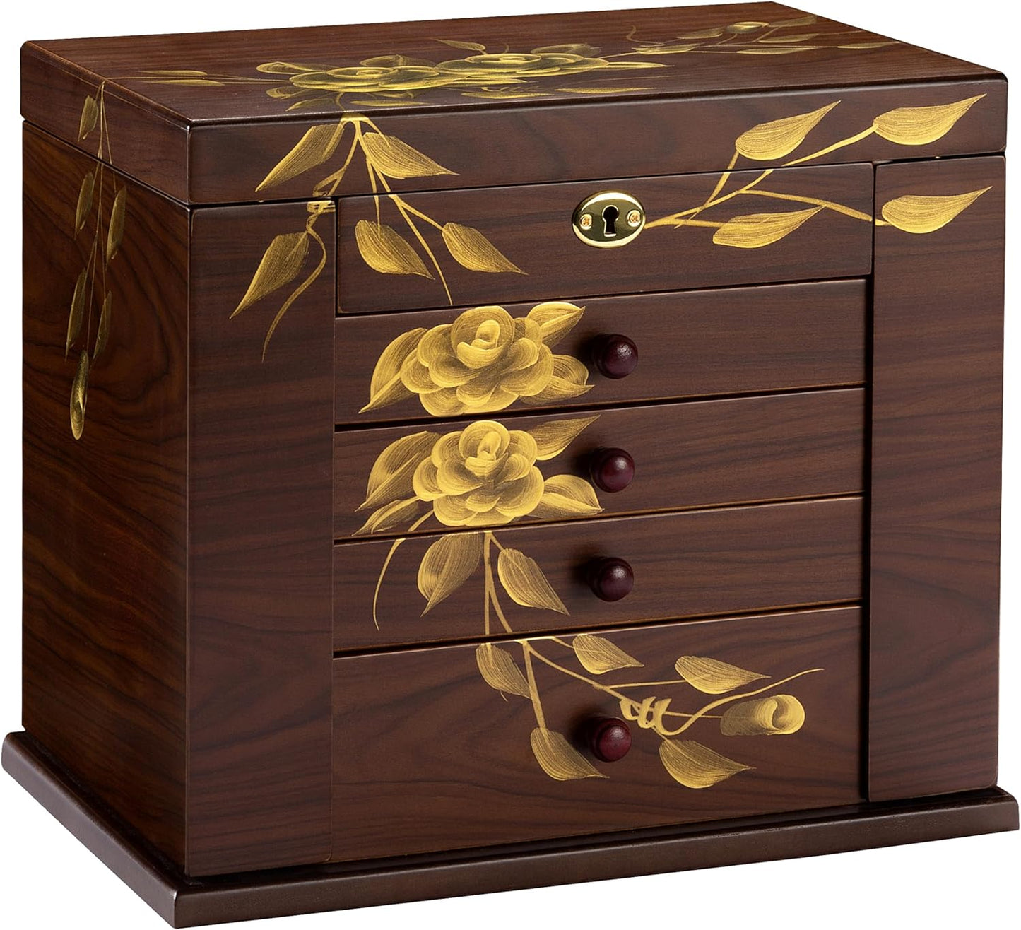 Wooden jewelry case Jewelry Box for Women Large Wood Organizer with Drawers and Mirror for Rings,Earrings, Necklaces,watches,jewelry boxes & organizers, Jewelry Boxes