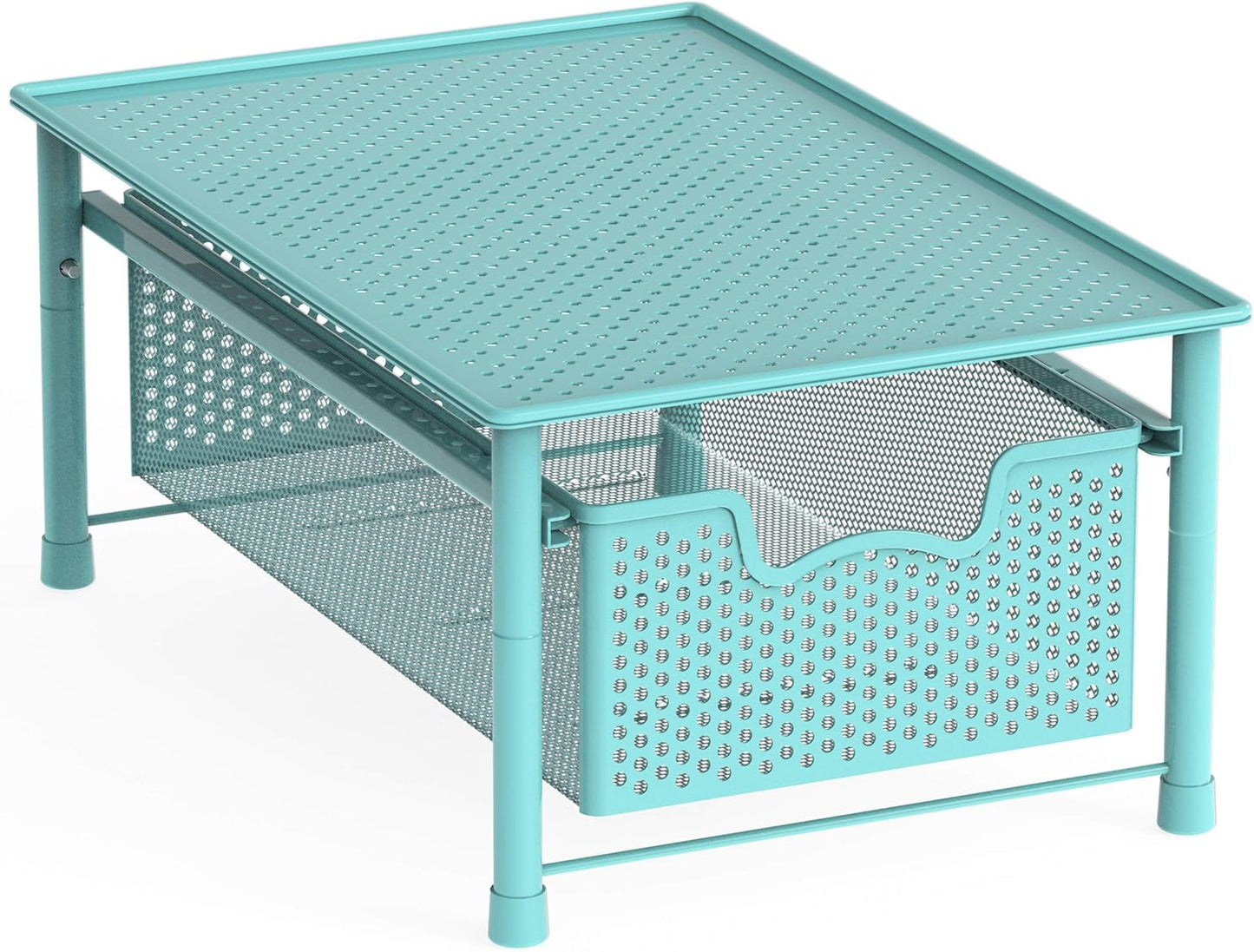 Simple Houseware Stackable Cabinet Basket Drawer Organizer, Turquoise