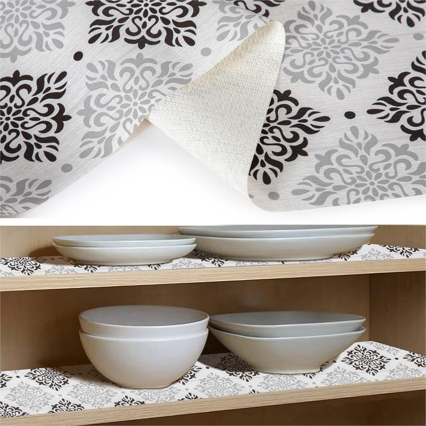 Premium Shelf Liner Non Slip 12inx50FT, Non Adhesive Drawer Liner, Waterproof Pantry Liner, Cabinet Lining Shelf Liners for Kitchen Cabinets