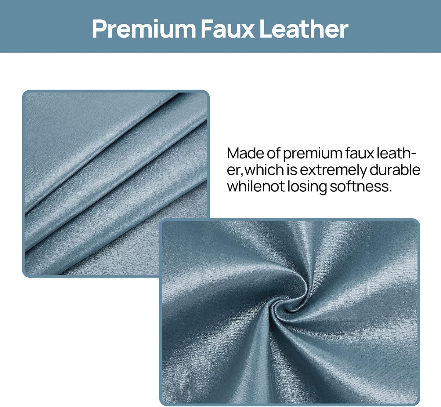 Teniux Remote Control Holder Faux Leather Armrest Organizer with 6 Pockets for Recliner Couch Sofa, Armchair Caddy for Smart Phone, Book, Magazines, Ipad, Remotes (Moonlight Blue)