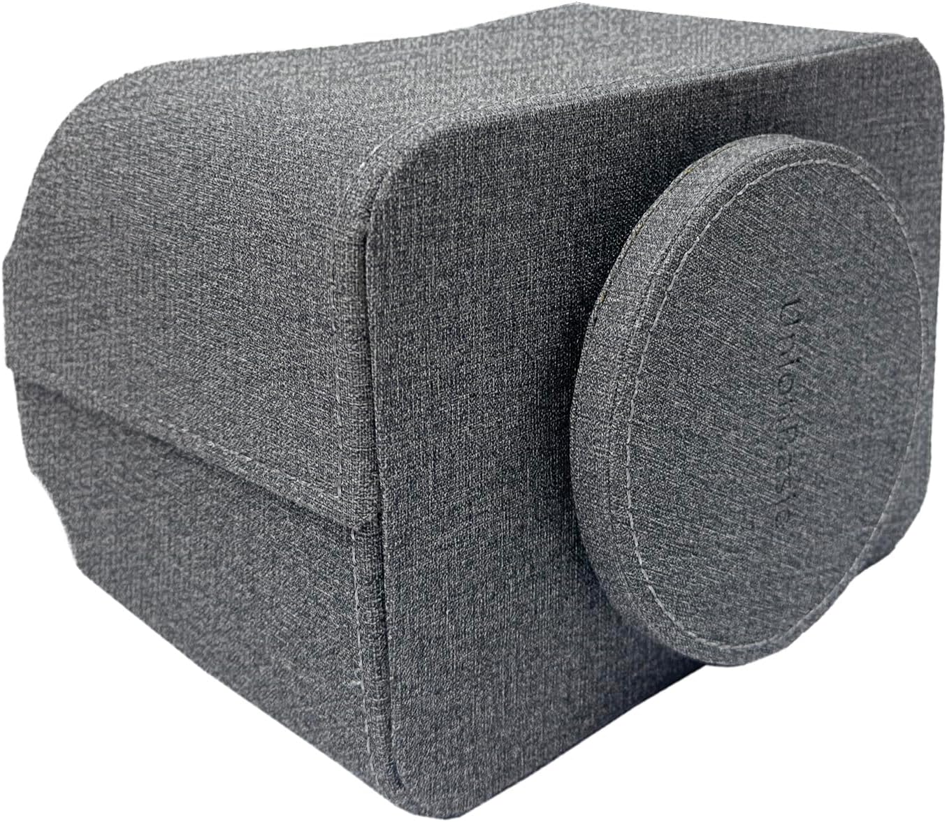 UnionBasic Rotating Desk Organizer, 360 Degree Desk Spinning Caddy, Desktop TV Guide/Mail/Media/Remote Controller Holder Organizer, Grey Linen Texture