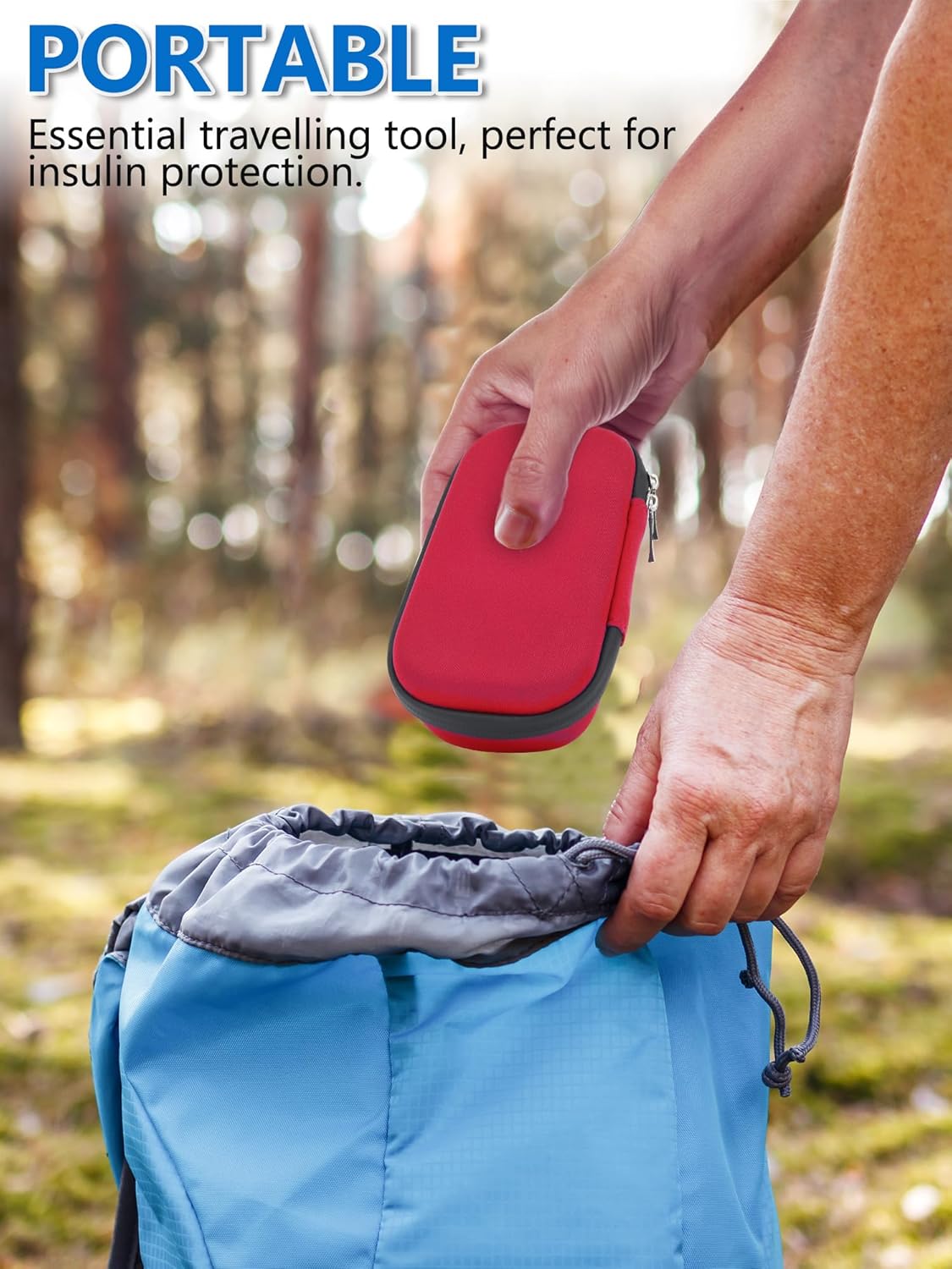 YOUSHARES Insulin Fridge Holder Storage Case Organizer, Insulin Vial Organizer Bag Fits Standard 10ml U-100 Vials, Built-in Aluminium Foil | Safe and Reliable Bottle Protector