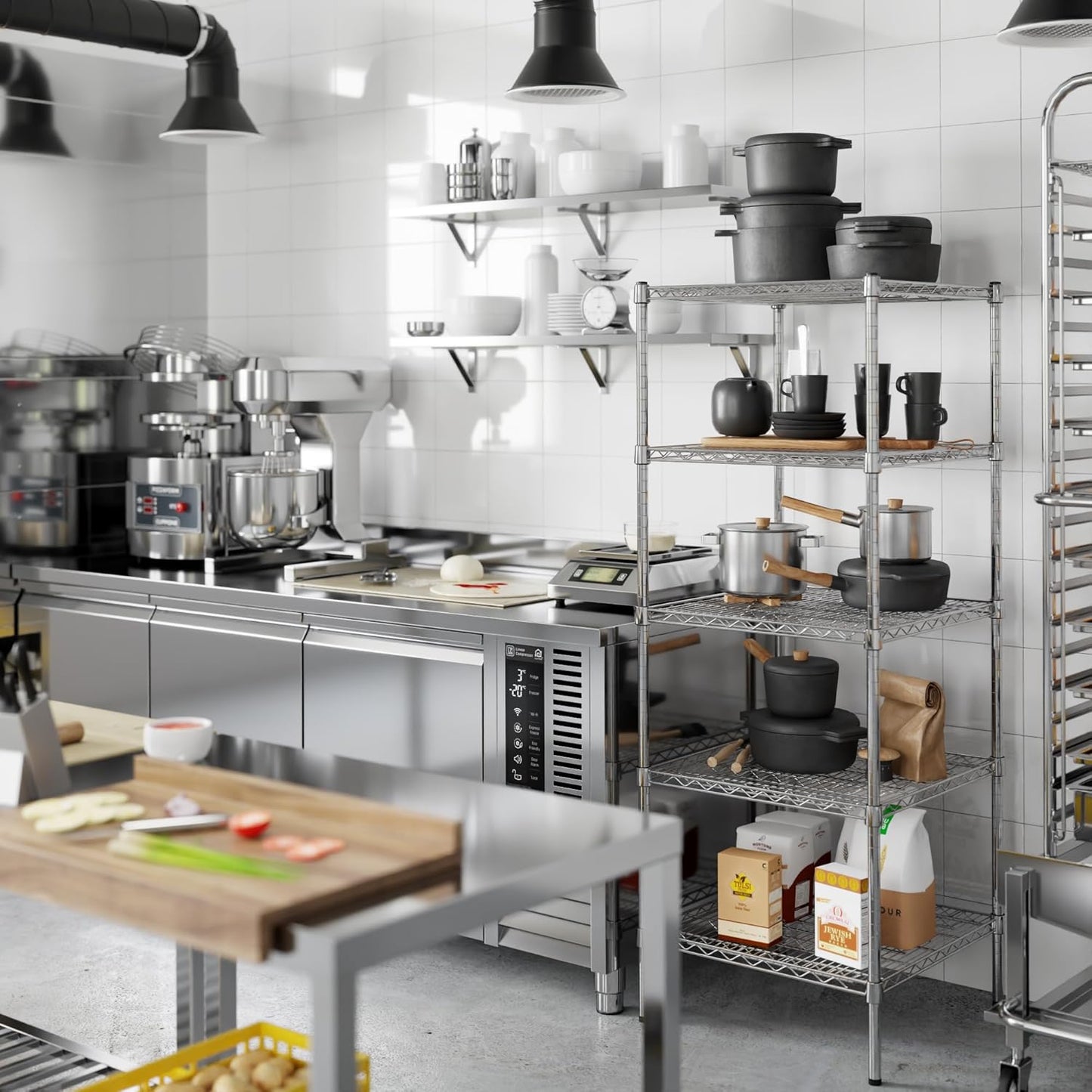 24" Deep x 24" Wide x 64" Height Wire Shelving Kit | 5-Tier | NSF Commercial Storage Rack Unit