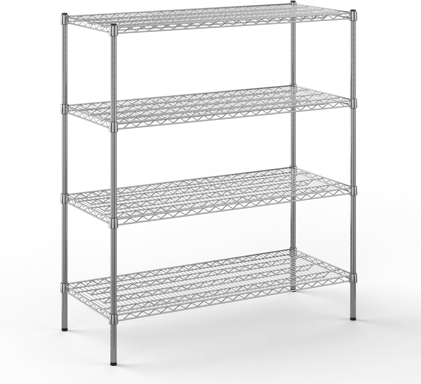21" Deep x 48" Wide x 54" Height Wire Shelving Kit | 4-Tier | NSF Commercial Storage Rack Unit