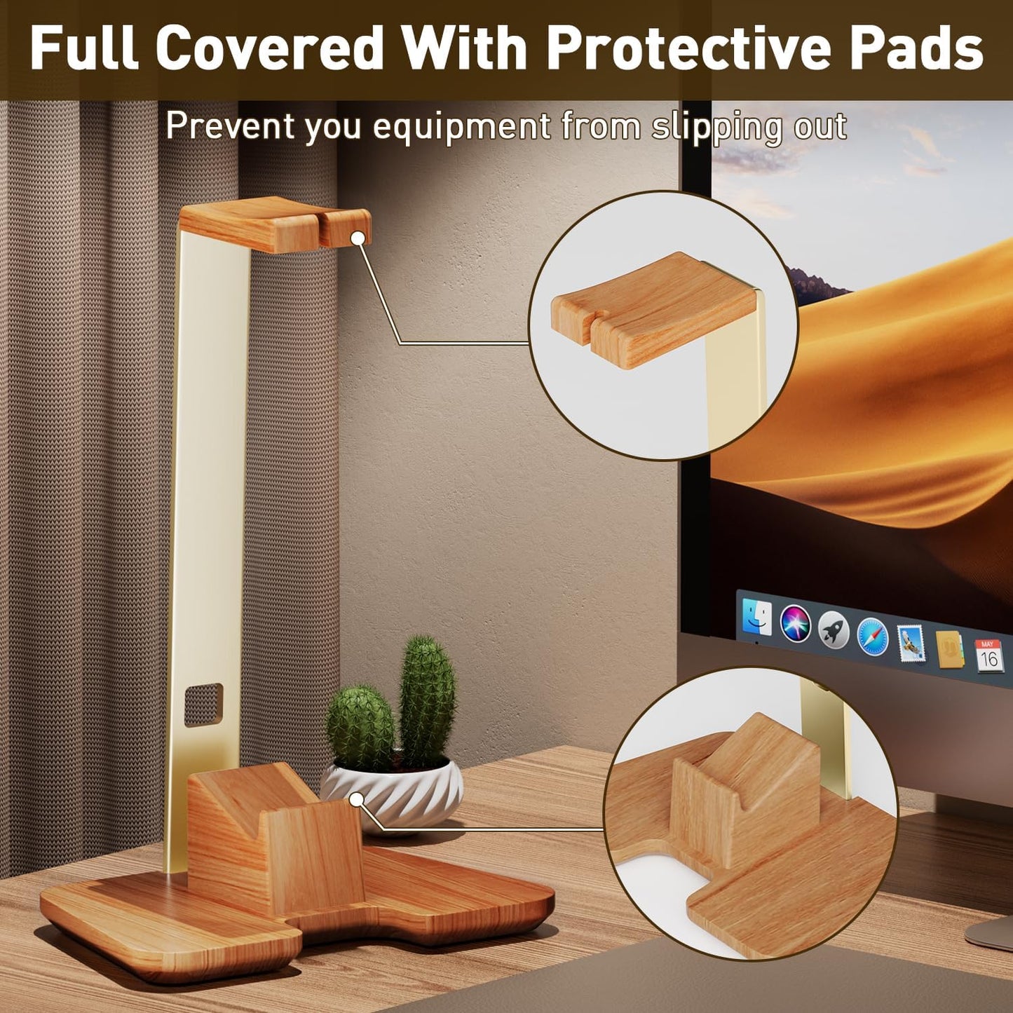 Controller and Headphone Stand for Desk Gaming Desk Accessories Controller and Headphone Holder Headset Holder Headset Stand