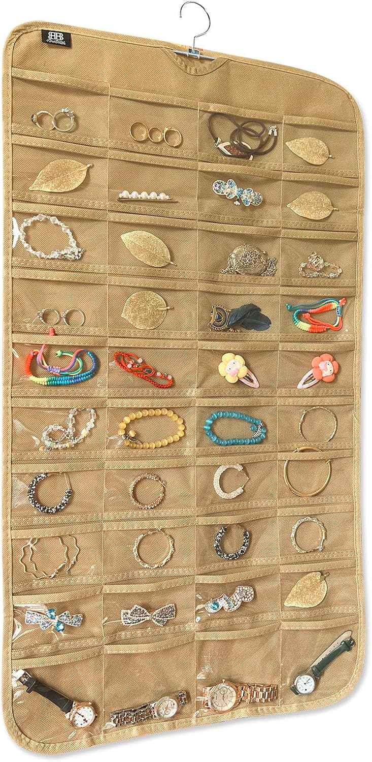BB Brotrade Hanging Jewelry Organizer,Accessories Organizer,80 Pocket Organizer for Holding Jewelries
