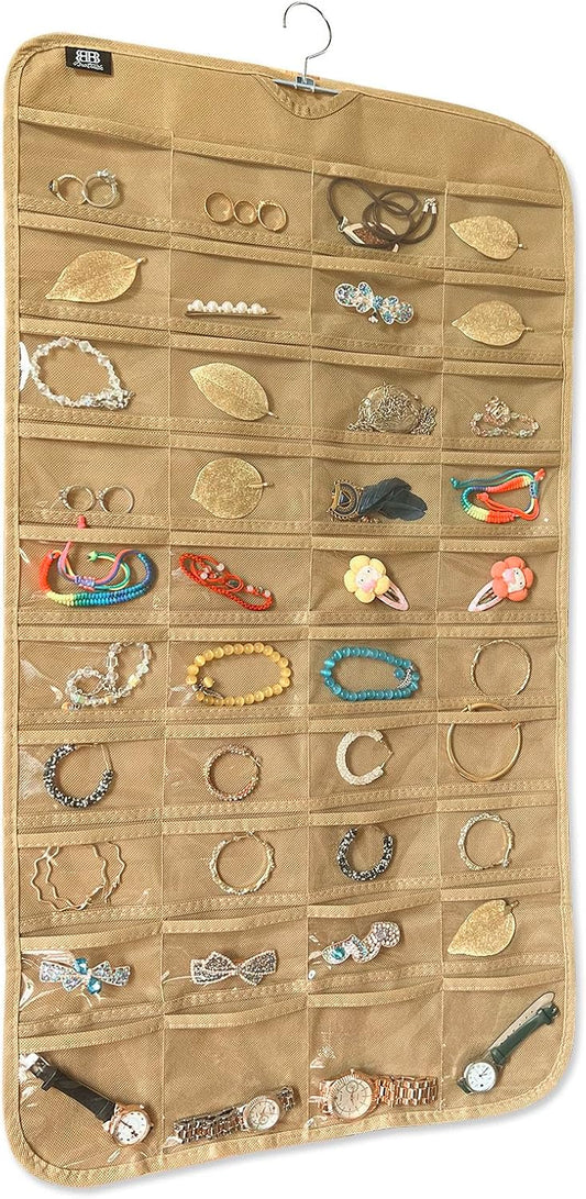 BB Brotrade Hanging Jewelry Organizer,Accessories Organizer,80 Pocket Organizer for Holding Jewelries