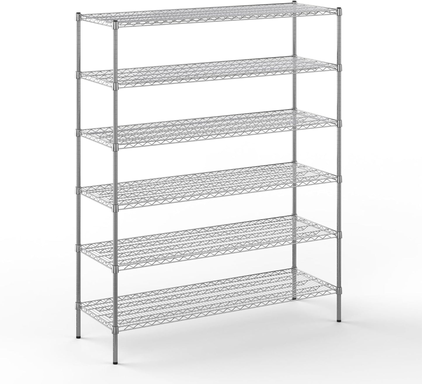 21" Deep x 60" Wide x 74" Height Wire Shelving Kit | 6-Tier | NSF Commercial Storage Rack Unit