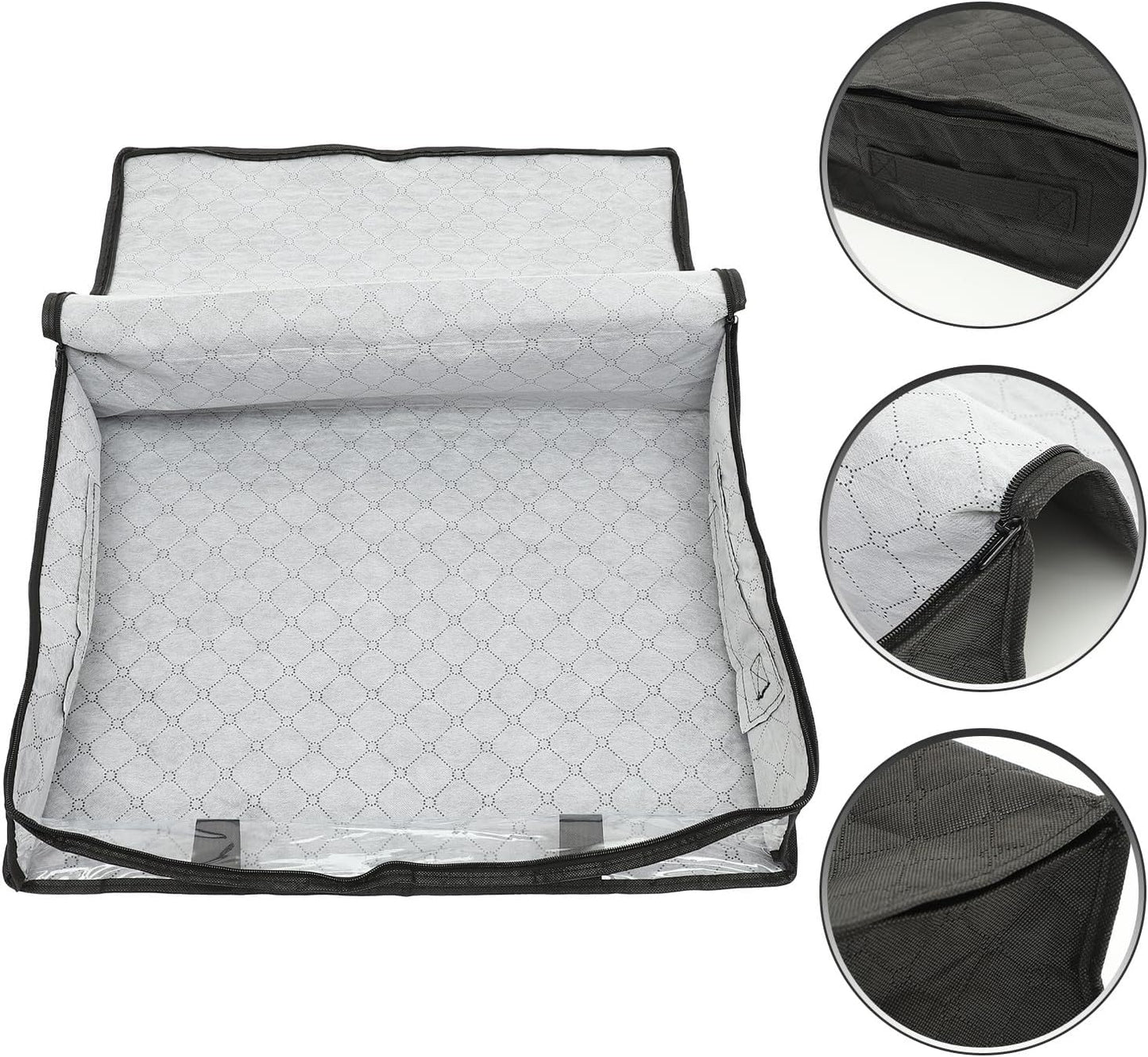 Large Capacity Under Bed Storage Bag with Handles Breathable Non-woven Organizer for Quilts Blankets Bedding Multipurpose Clothes Storage Bin for Closet and Shelf Easy-clean with
