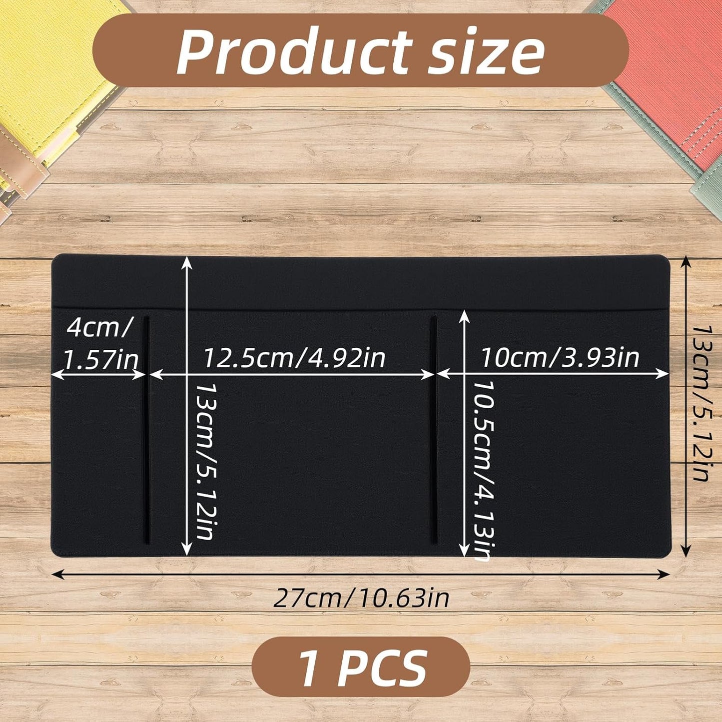 3-Pocket Adhesive Pouch for Laptop Mouse Holder for Laptop Stick on Portable Drive Sleeve Reusable Mouse Headset Storage Bag for SSD HDD USB Drive Cables Computer Accessories