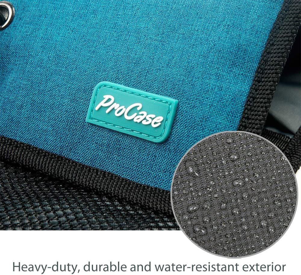 ProCase Electronic Organizer Cord Pouch, Travel Cable Charger Phone Accessories Bag Organizer Roll up Tech Carrying Case for USB Cables SD Memory Cards Earphone Flash Hard Drive -Green