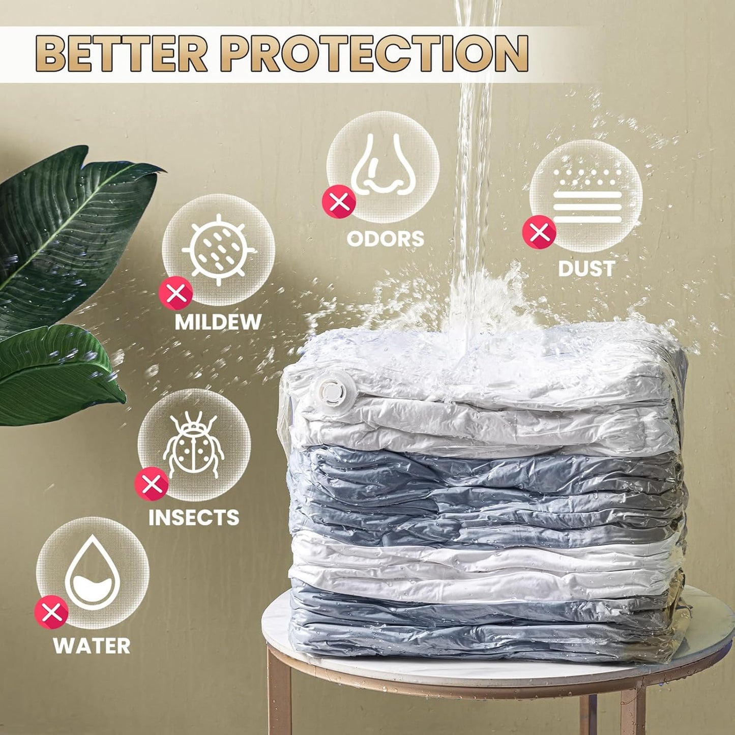 TAILI 6 Pack Vacuum Storage Bags, Cube Space Saver Bags Combo (3 Jumbo +3 Medium), Vacuum Seal Bags for Bedding, Clothing, Comforters, Blankets, Closet Oragnizer and Storage