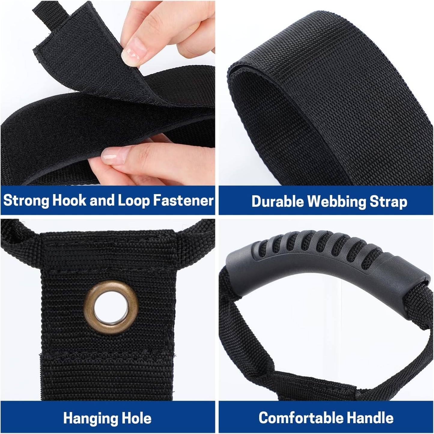 4 Pack Extension Cord Holder Organizer, 19 Inch & 24 Inch Adjustable Hook and Loop Cable Storage Straps with Handle for Garage Electrical Cords Cable Rope Hose Organizers and Storage