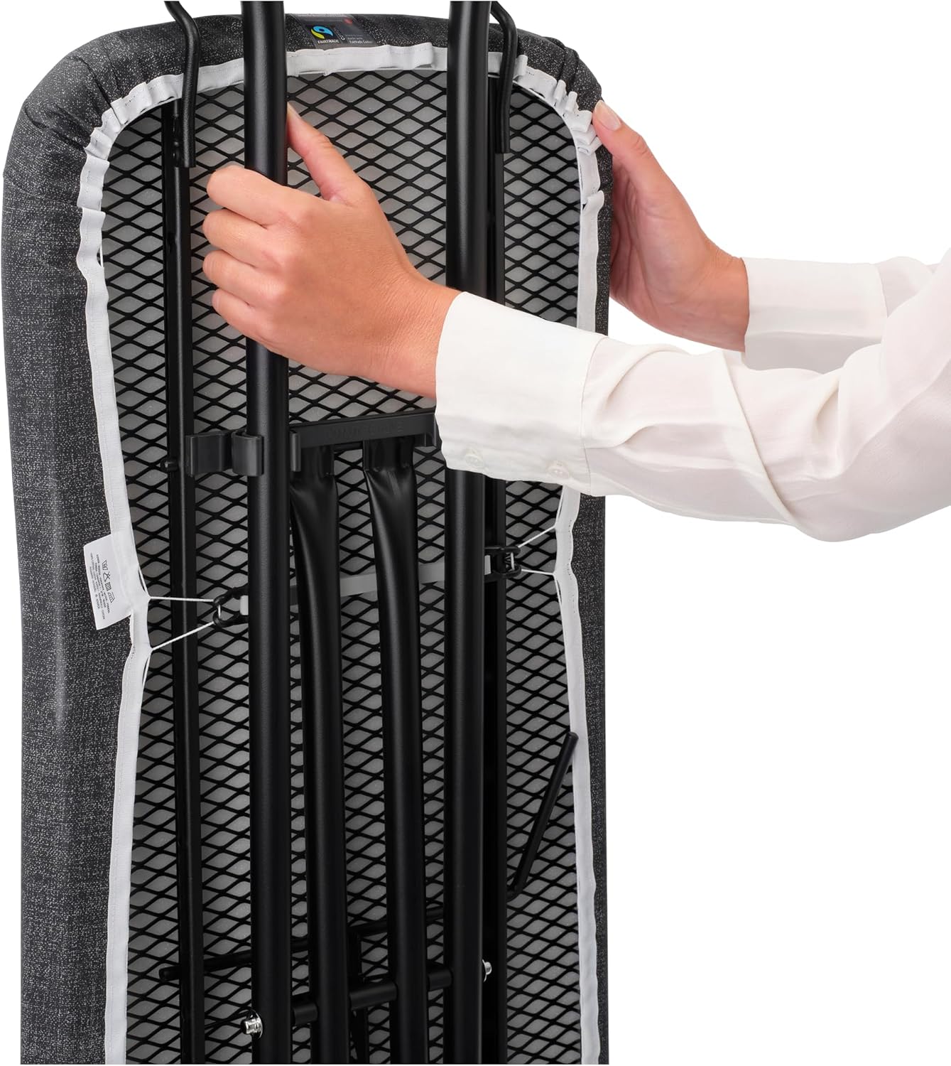 Brabantia - Ironing Board C - Extra Large Steam Iron Rest - Adjustable in Height - Non-Slip Rubber Feet - Cotton Cover with Foam Layer - Foldable XL Unit - Spring Bubbles - 49 x 18 inches