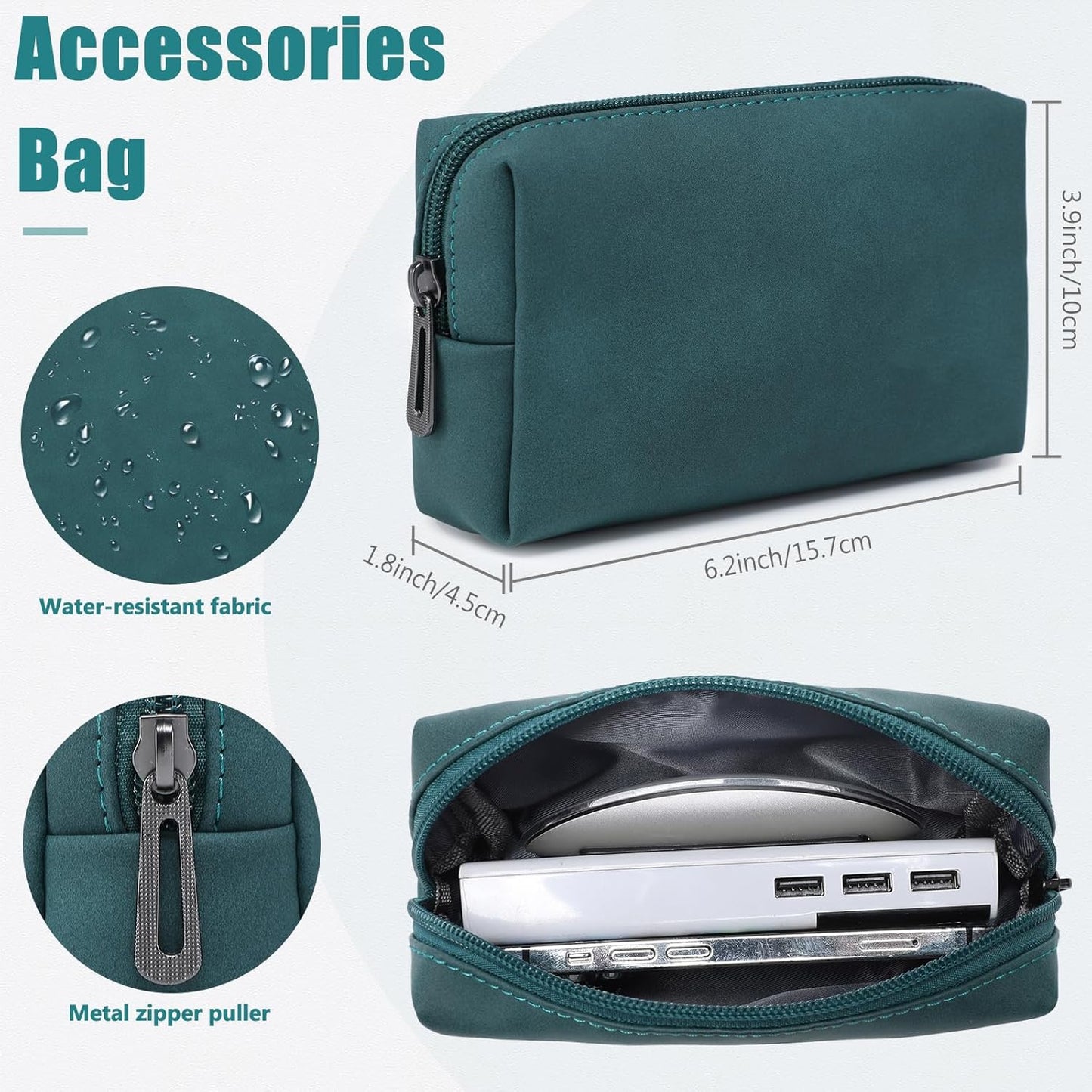 HYZUO 13 Inch Laptop Sleeve Case with Stand for 2025-2018 MacBook Air 13 M4 M3 M2 M1, 2025-2016 MacBook Pro 13 M2 M1, 13" iPad Pro/Air, Surface Pro 11/10/9, XPS 13, with Pouch, Dark Green