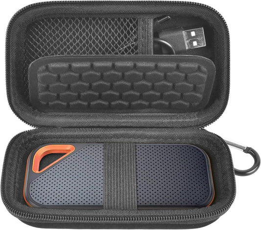 Hard Case Compatible with SanDisk Extreme PRO 500GB 1TB 2TB 4TB Portable External SSD. Carrying Travel Holder for Crucial X8 Solid State Drive (Box Only)-Black