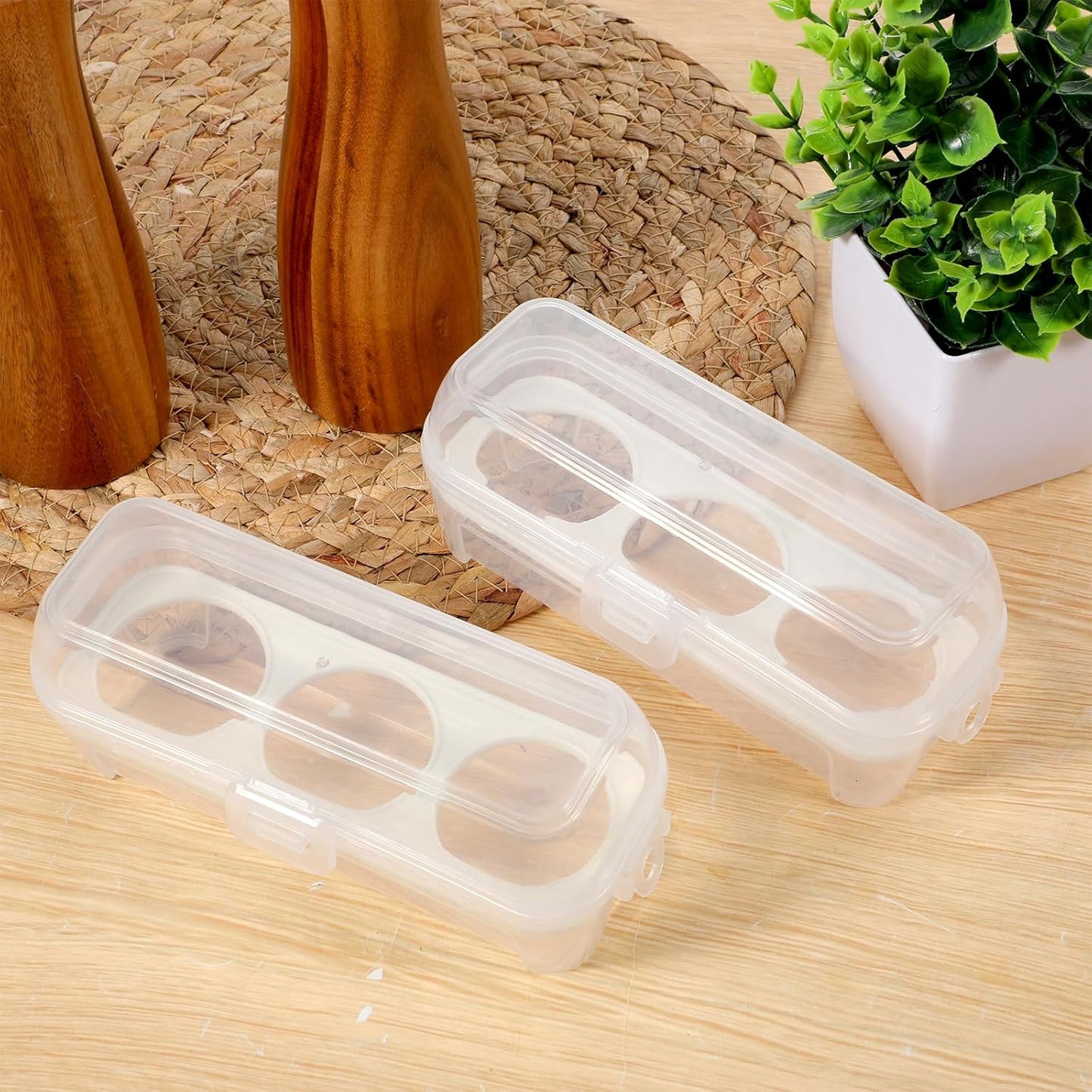 2 PCS Boiled Egg Container Boiled Egg Carrier Camping Eggs Carrier Container Hard Eggs Storage Bag Case for Camping, Outdoor, Hiking, Kitchen, Refrigerator, Trekking
