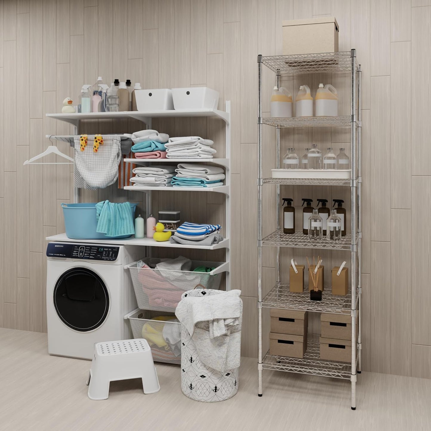 24" Deep x 24" Wide x 74" Height Wire Shelving Kit | 6-Tier | NSF Commercial Storage Rack Unit
