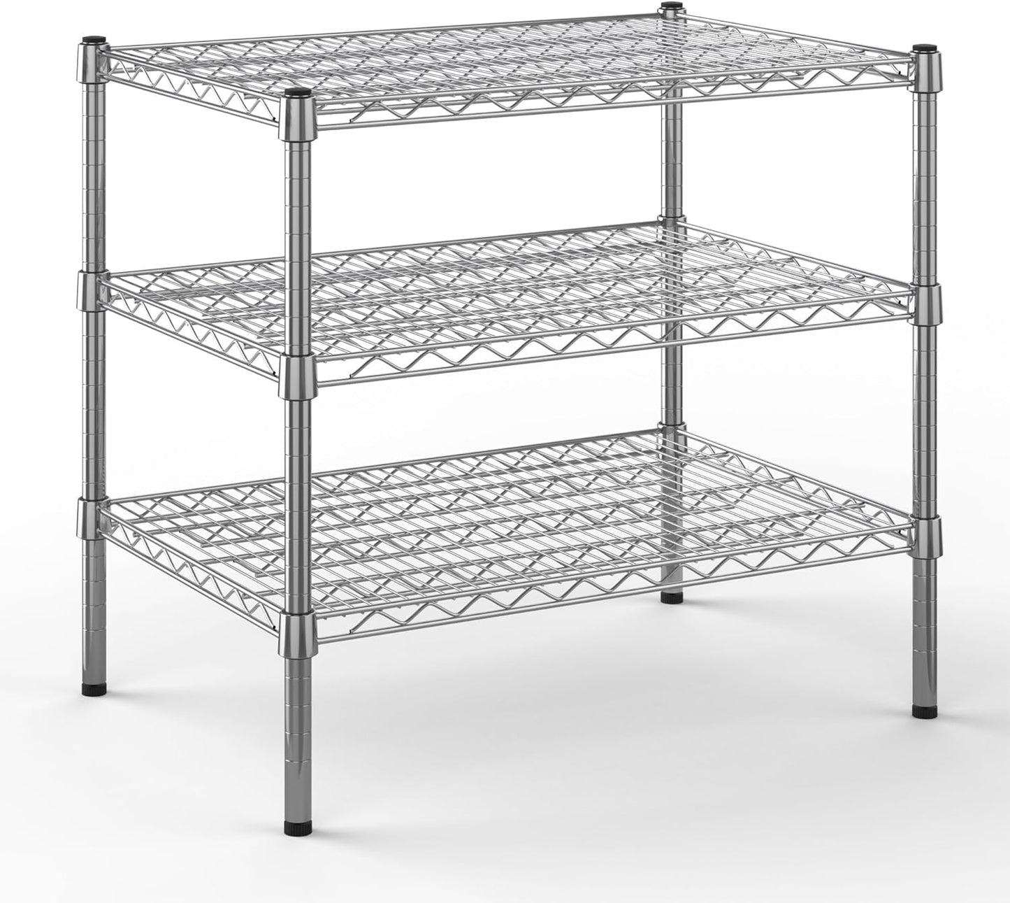 21" Deep x 30" Wide x 27" Height Wire Shelving Kit | 3-Tier | NSF Commercial Storage Rack Unit