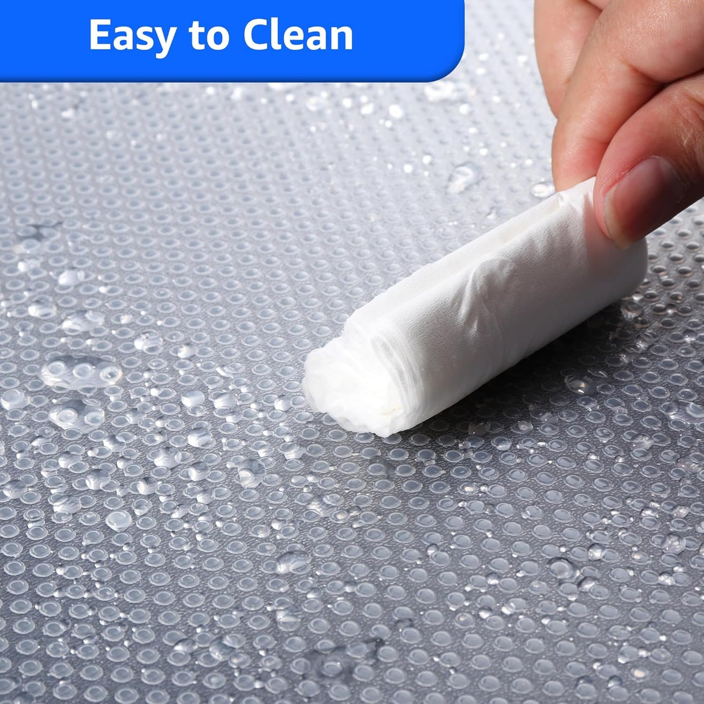 Clear Shelf Liners for Kitchen Cabinets: 23.8" Wide Waterproof Under Sink Mat - 23.8" x 288" Translucent Non-Adhesive Easy to Cut Large Cabinet Drawer Liner