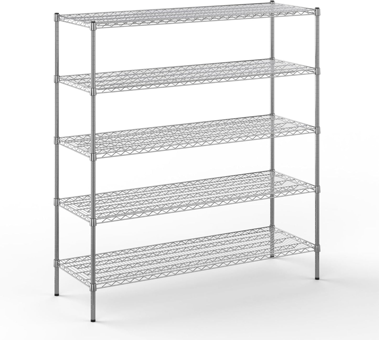 21" Deep x 60" Wide x 64" Height Wire Shelving Kit | 5-Tier | NSF Commercial Storage Rack Unit