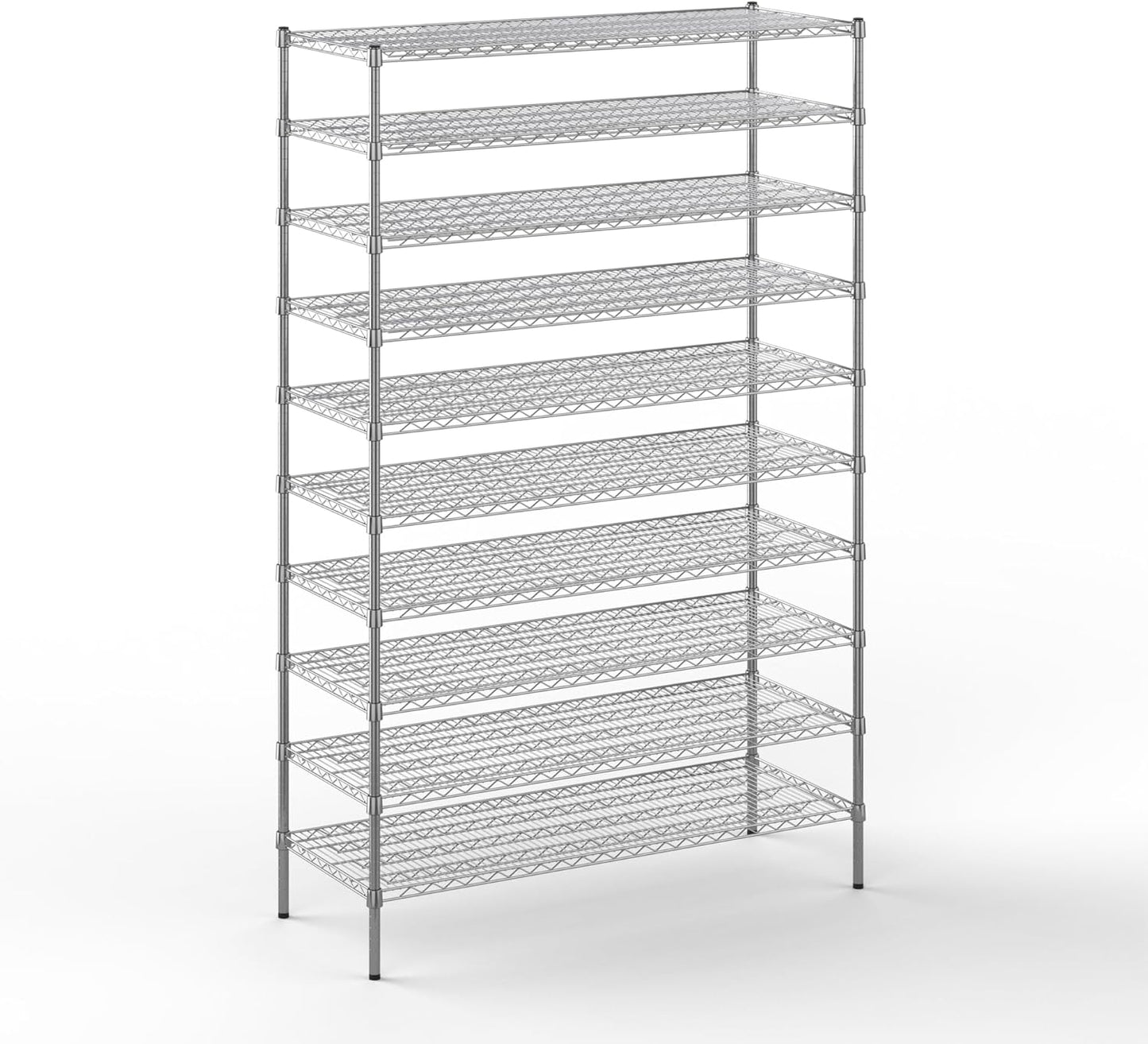 21" Deep x 54" Wide x 86" Height Wire Shelving Kit | 10-Tier | NSF Commercial Storage Rack Unit
