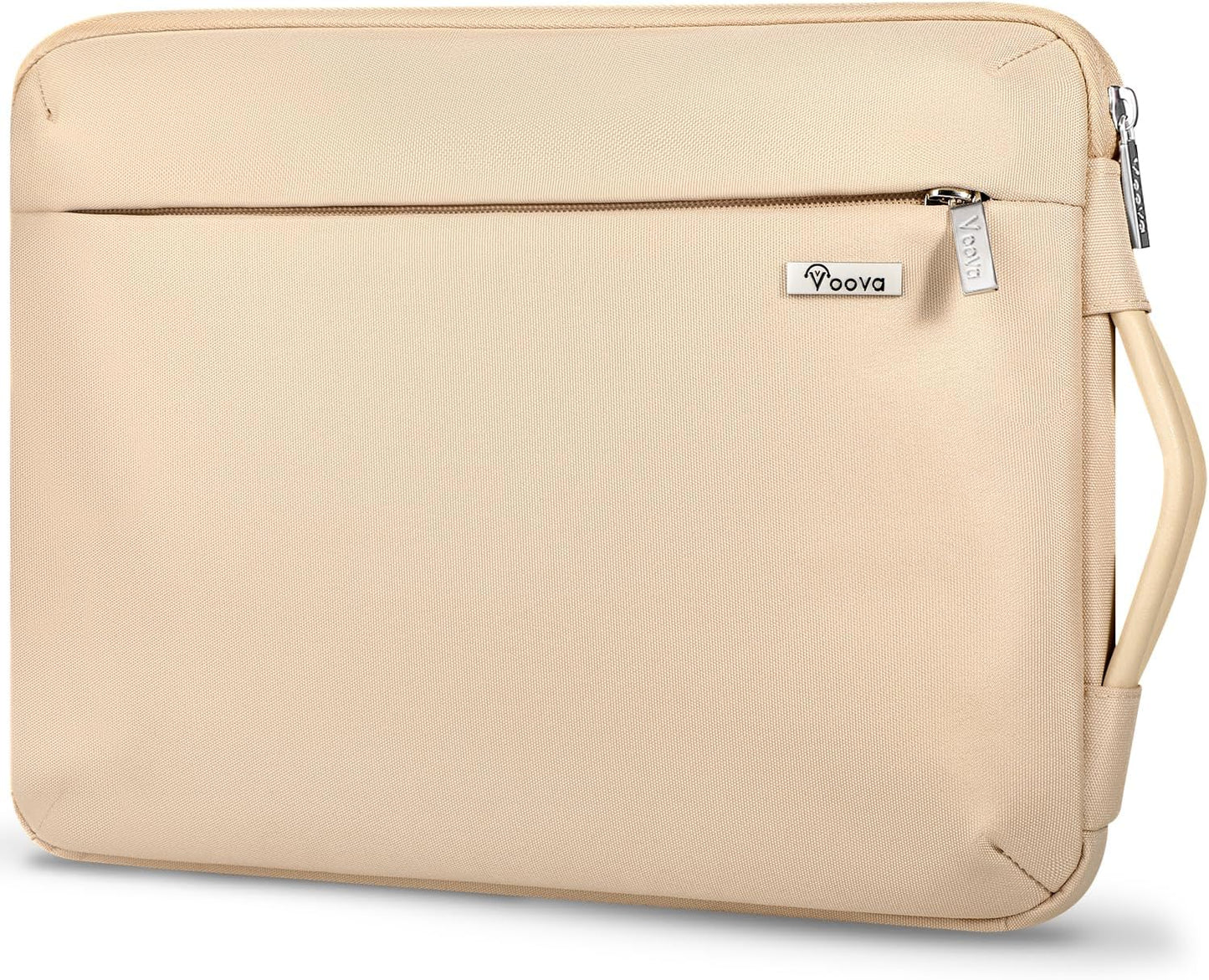 Voova Laptop Sleeve Case 13 13.6 Inch with Handle, 360°Protective Waterproof Slim Computer Bag Cover Compatible with MacBook Air 13 M1/M2/M3/M4 2020-2024, MacBook Pro 13, IPad Air/Pro 13, Beige