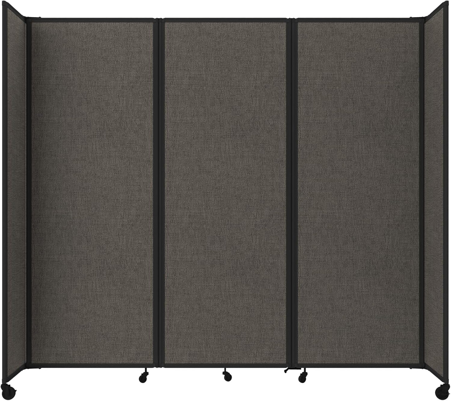 Versare Room Divider 360 Portable Wall Partition | Folding Panels | Large Freestanding Divider | Locking Wheels | Temporary Room Separator