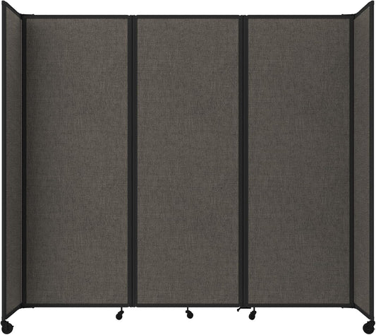 Versare Room Divider 360 Portable Wall Partition | Folding Panels | Large Freestanding Divider | Locking Wheels | Temporary Room Separator