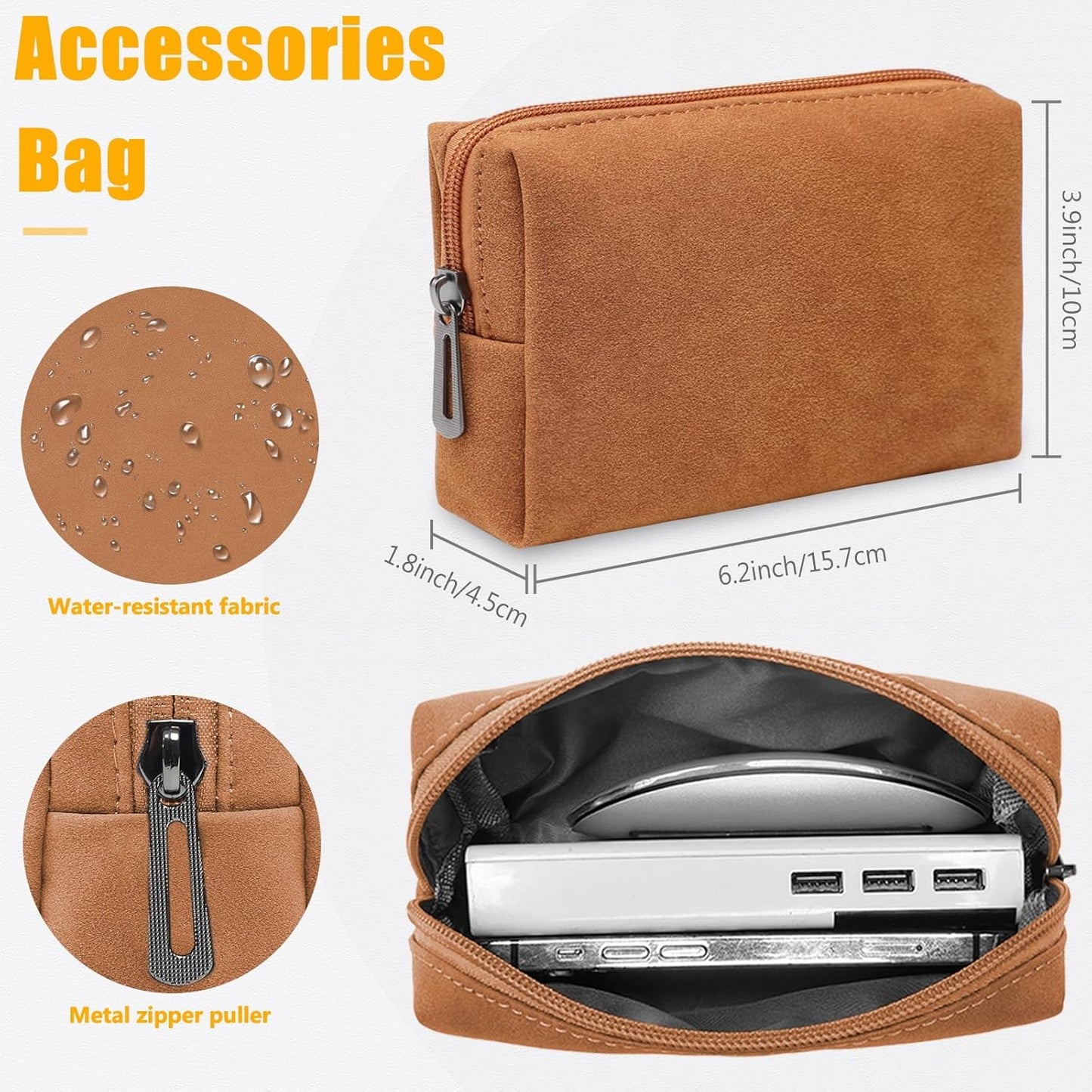 HYZUO 13.3-14 Inch Laptop Sleeve Case with Stand Feature for MacBook Pro 14 M5/M4/M3/M2/M1 2026-2021, MacBook Pro/Air 13.3, 13.5" 13.8" Surface Laptop, HP Spectre X360 13/14, Brown