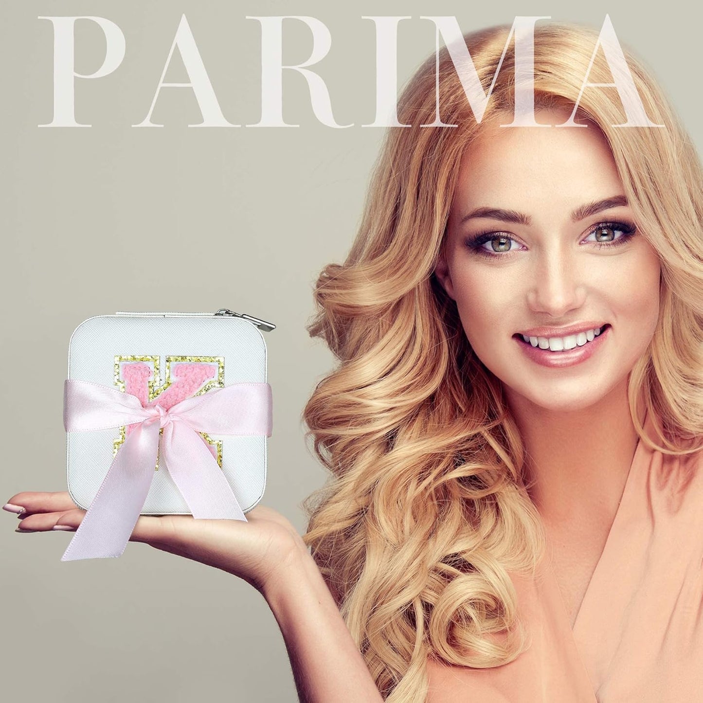 Parima Back to School Jewelry Case | High School Travel Accessories for Girls | Small Jewelry Box - Letter N, White