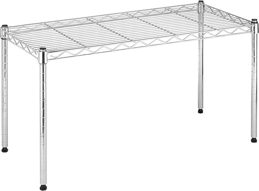 Whitmor 1 Tier Shelving Units, Wire Rack Storage Organizer, 30" L x 14" W x 15" H, Chrome