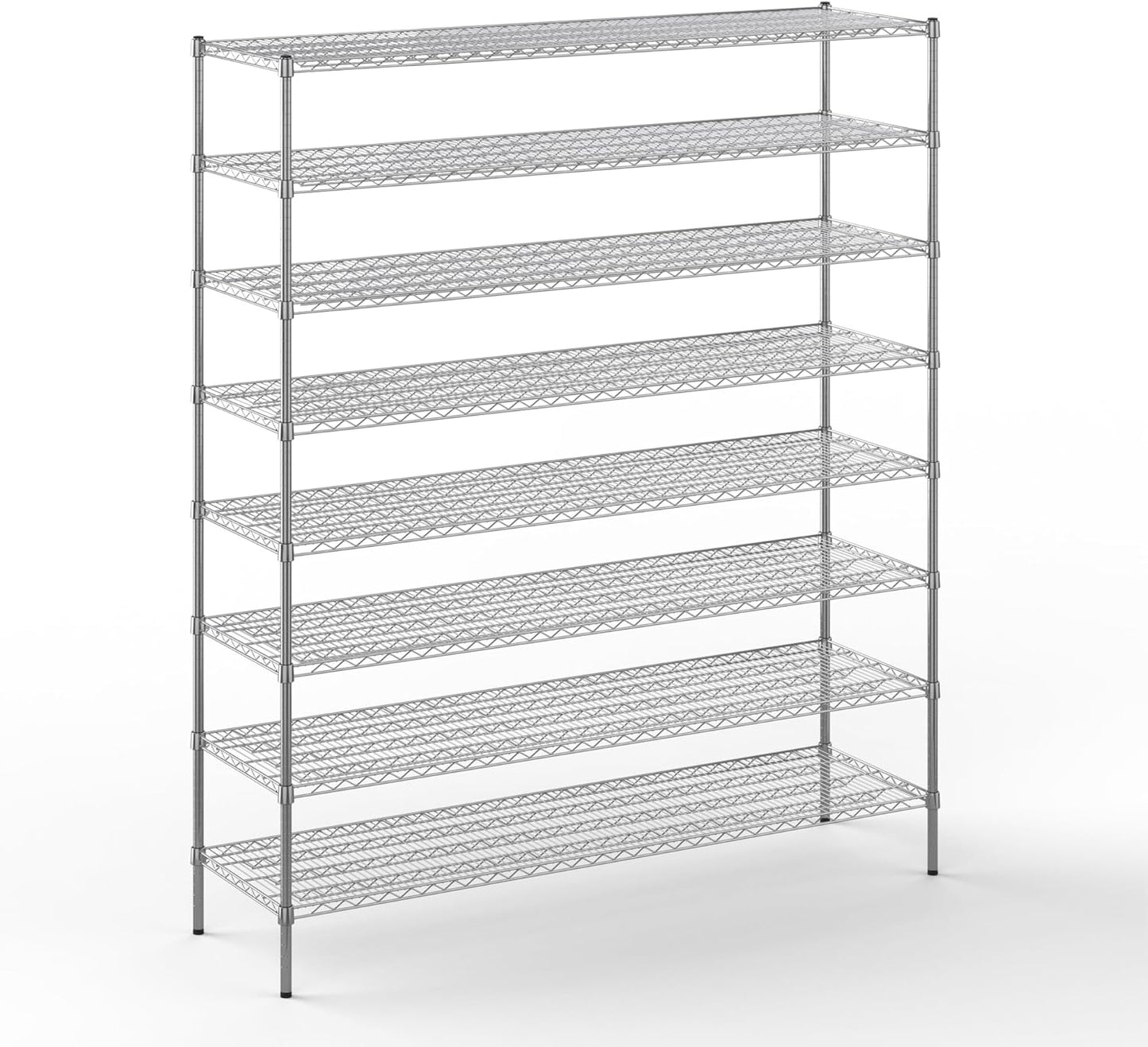 21" Deep x 72" Wide x 86" Height Wire Shelving Kit | 8-Tier | NSF Commercial Storage Rack Unit