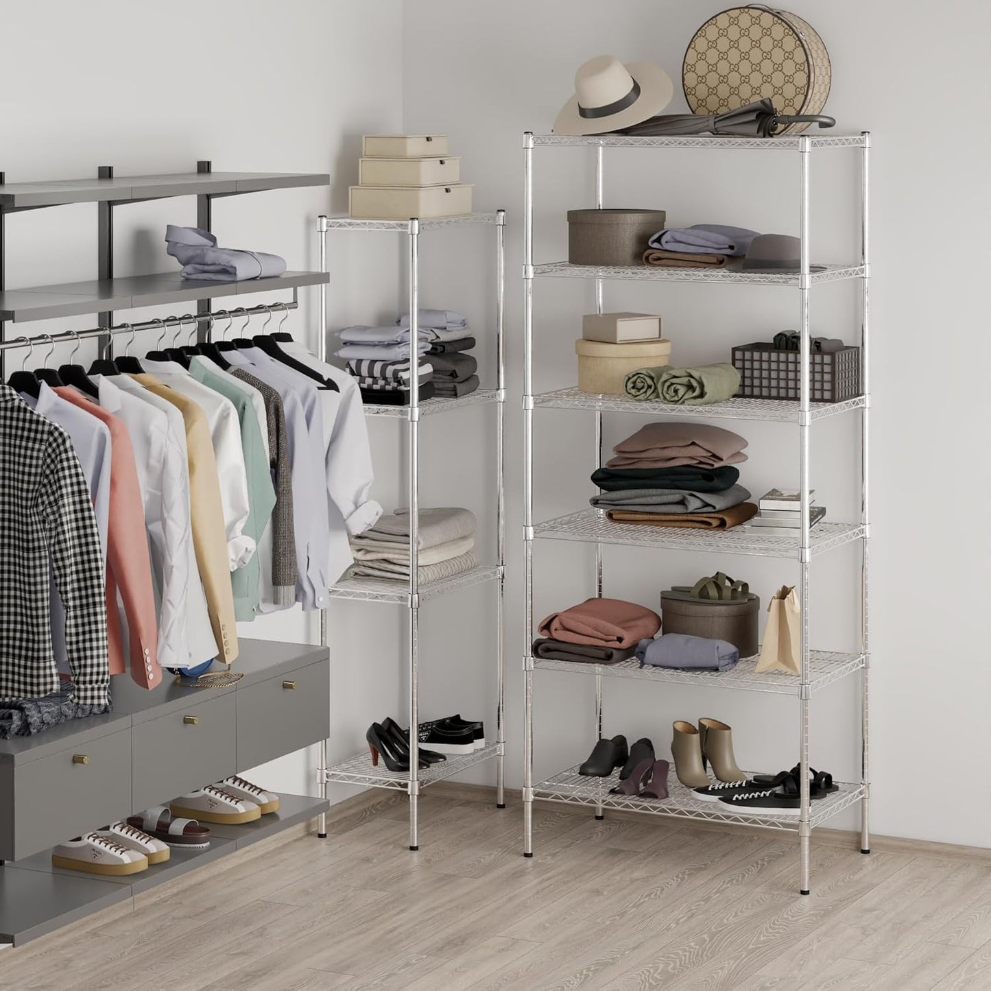 21" Deep x 36" Wide x 86" Height Wire Shelving Kit | 6-Tier | NSF Commercial Storage Rack Unit