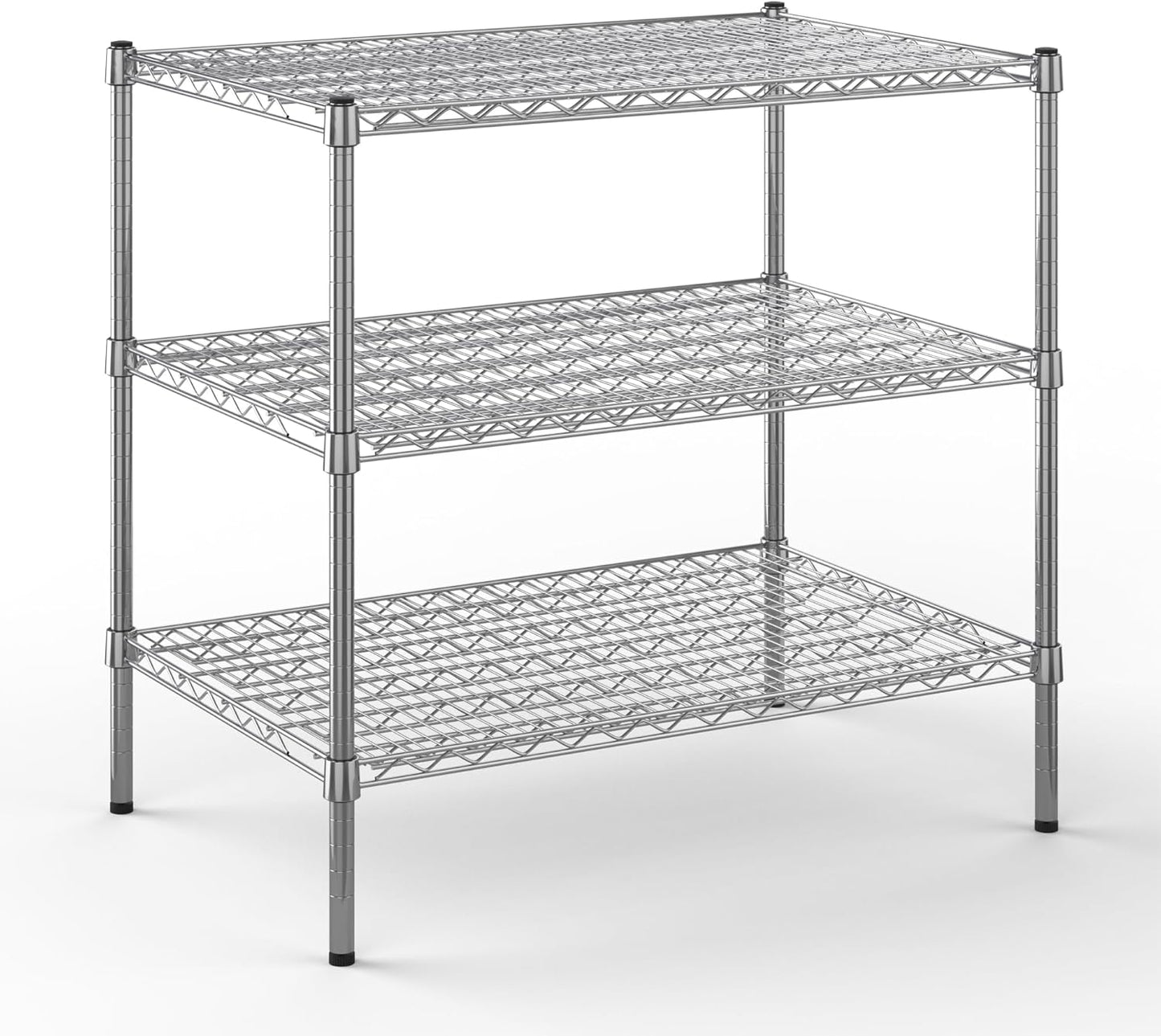 24" Deep x 36" Wide x 34" Height Wire Shelving Kit | 3-Tier | NSF Commercial Storage Rack Unit
