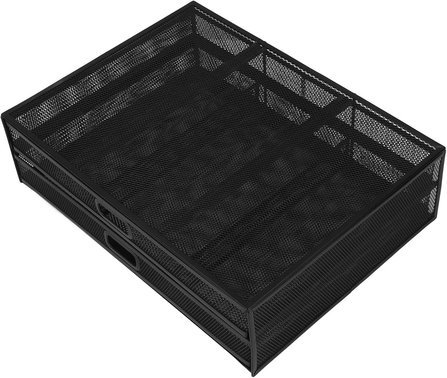 Pilipane Monitor Stand Riser with Drawer Large Storage Space Anti Slip Rubber Pad Metal Mesh Monitor Riser for Office Household