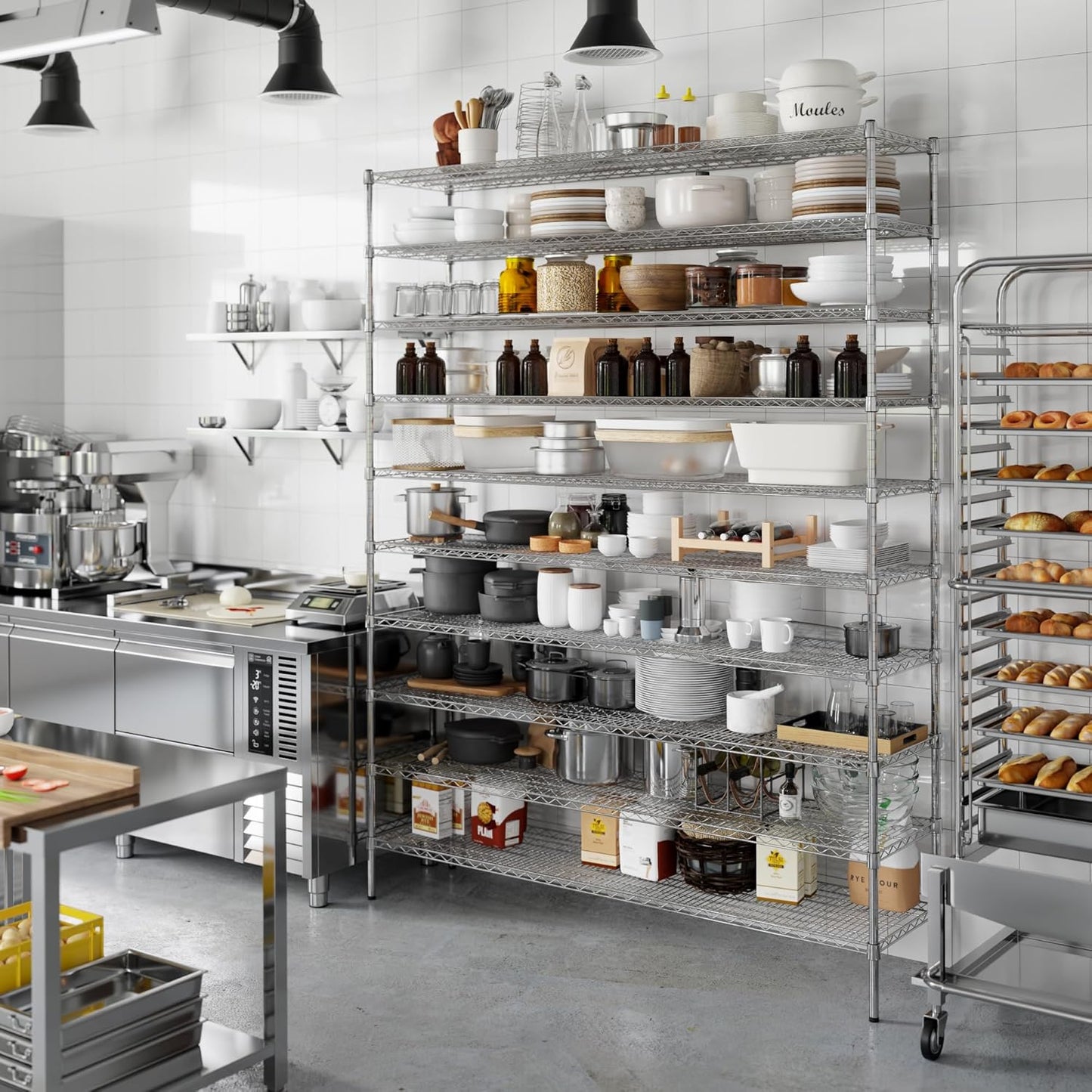 18" Deep x 72" Wide x 96" Height Wire Shelving Kit | 10-Tier | NSF Commercial Storage Rack Unit