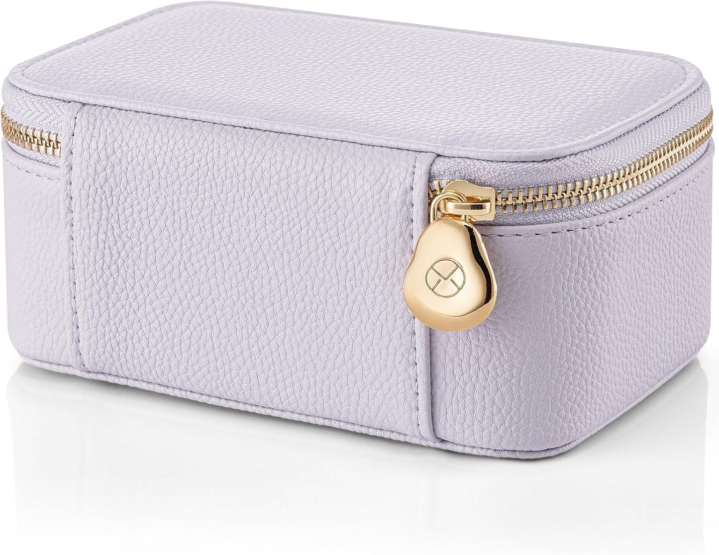 Vlando Travel Jewelry Case with 8 Velvet Jewelry Bags Travel Jewelry Storage Box Jewelry Organizer for Necklace Rings Earrings Teen Girls Gifts Trendy Stuff -Purple