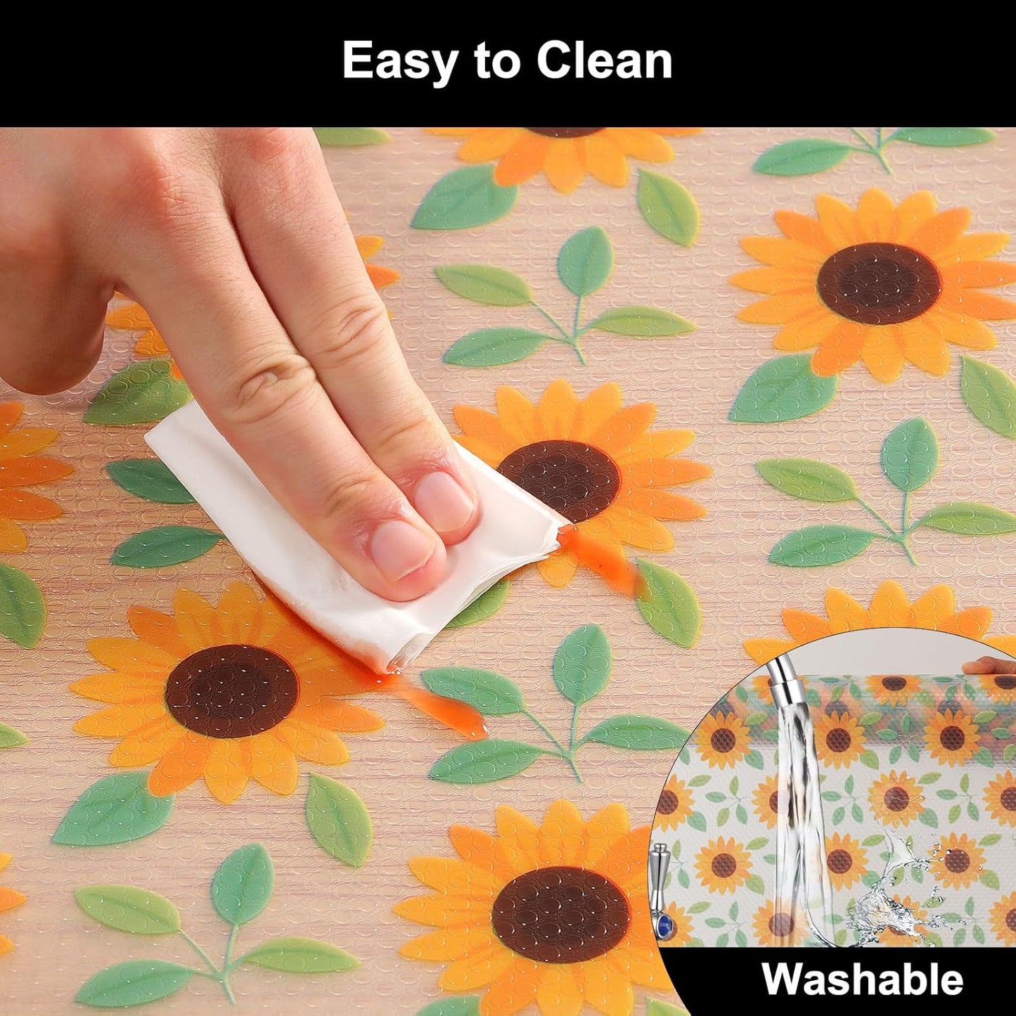 Cooyes Shelf Liner – Premium Non-Adhesive Cabinet & Drawer Liner for Kitchen – Waterproof Shelf Paper with Modern Pattern – Durable EVA Cabinet Mat – Easy to Cut （11.8" W x 360" L）